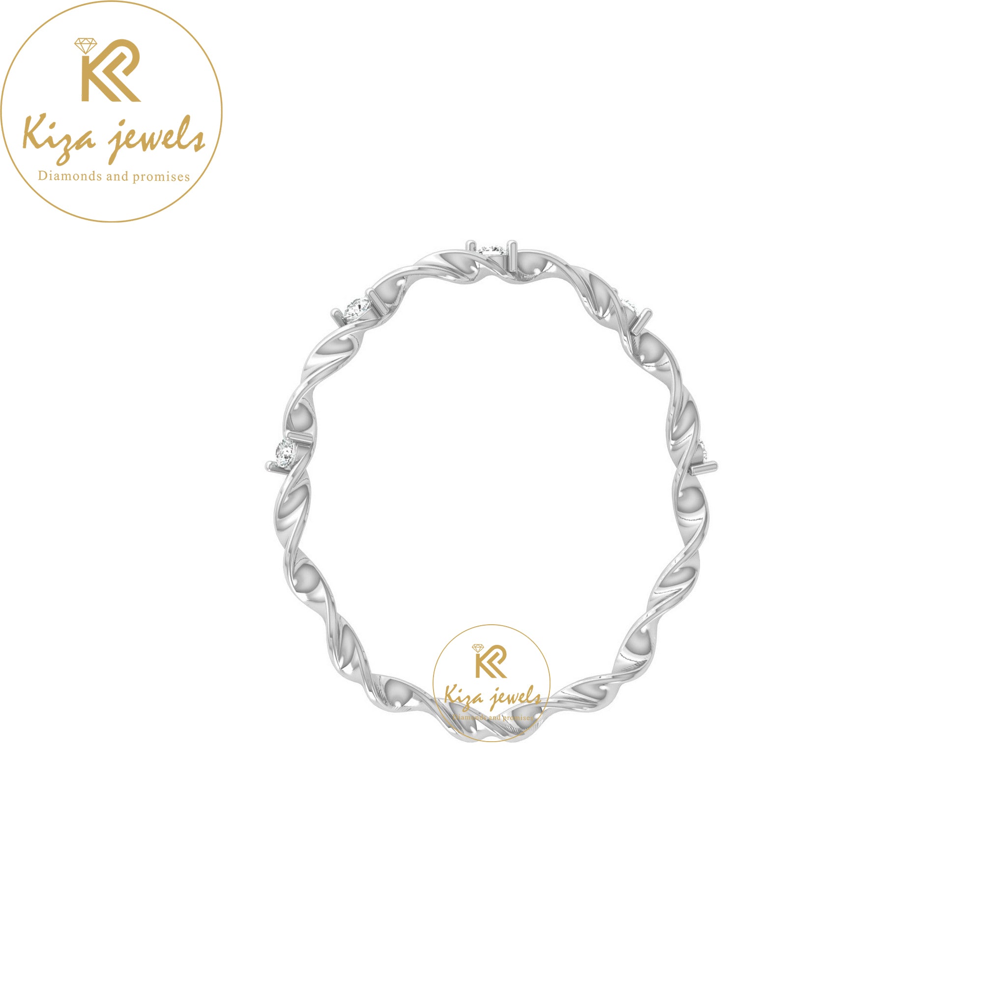 0.04 TDW Round Cut Minimalist Diamond Ring