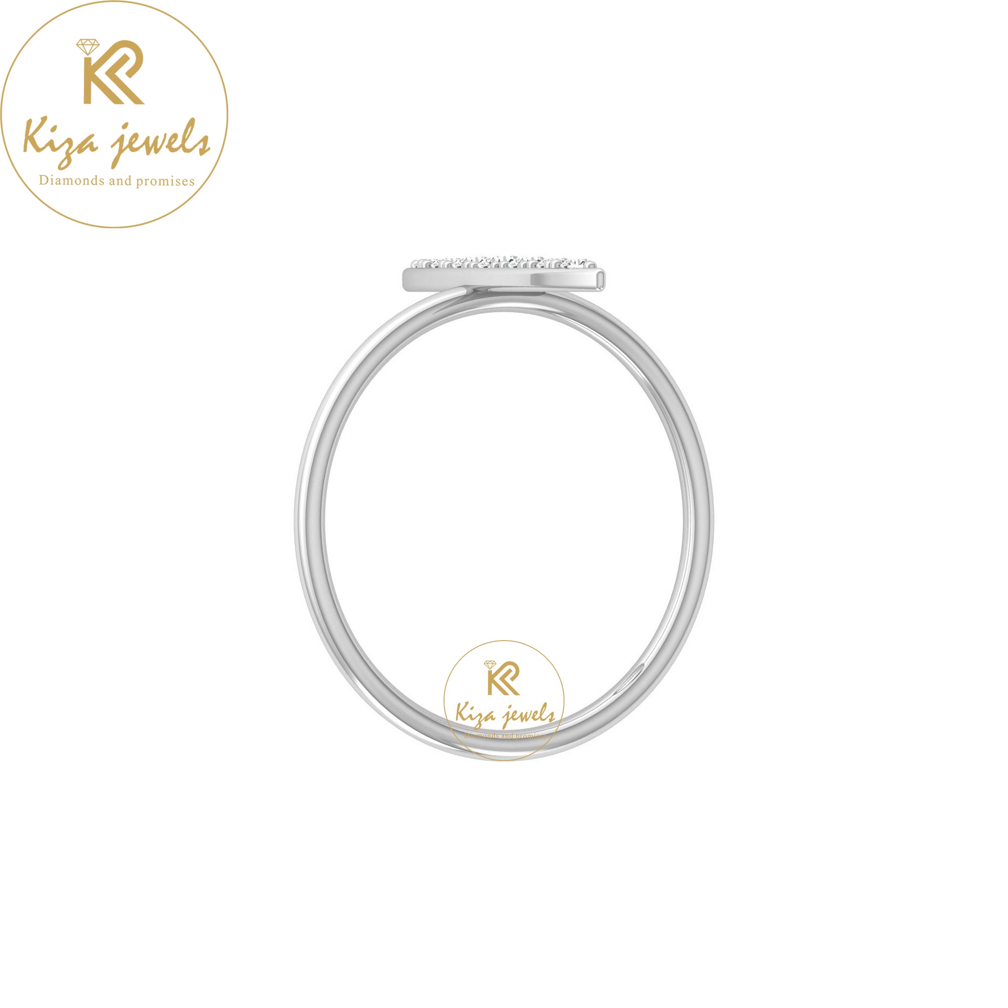 0.16 TDW Round Cut Minimalist Diamond Ring