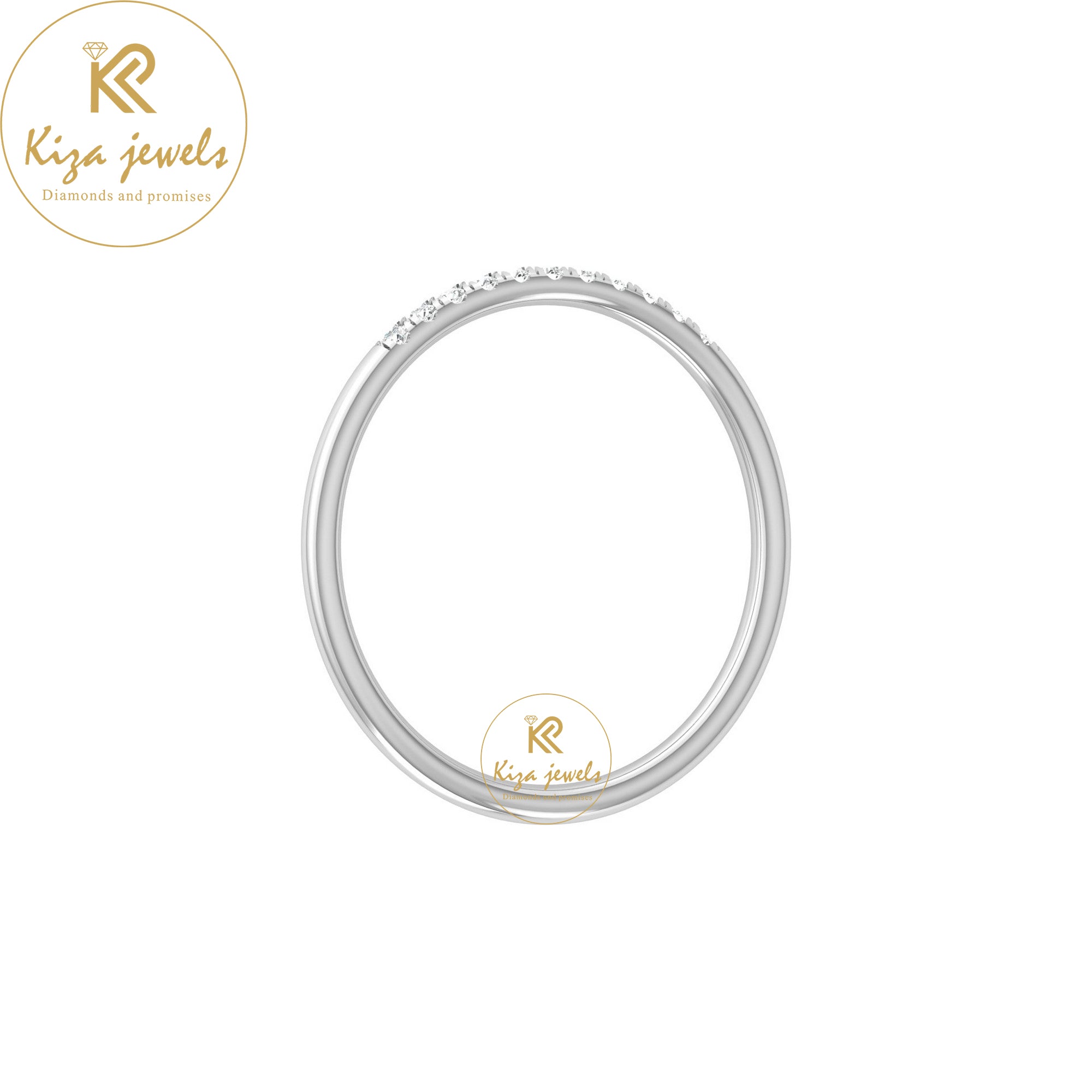 0.07 TDW Round Cut Minimalist Diamond Ring