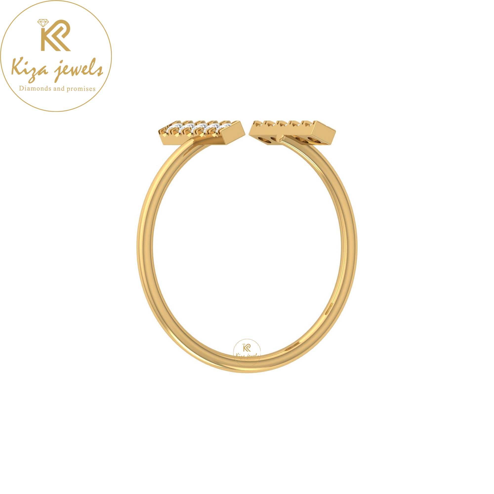 0.13 TDW Round Cut Minimalist Diamond Ring