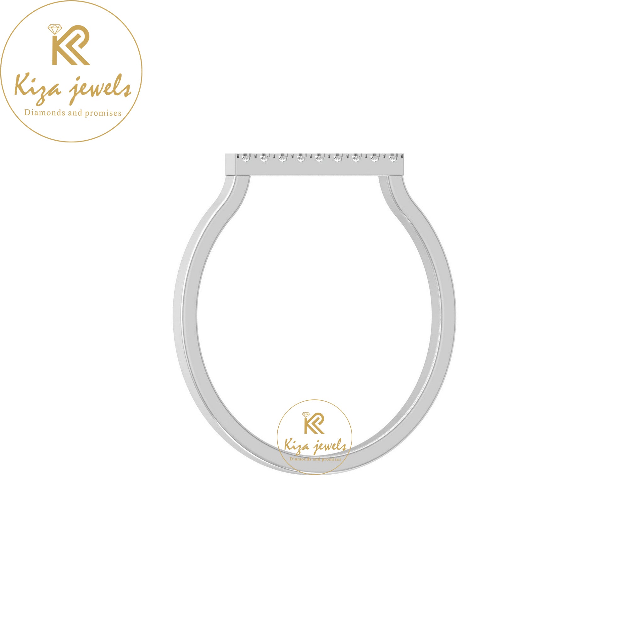 0.045 TDW Round Cut Minimalist Diamond Ring