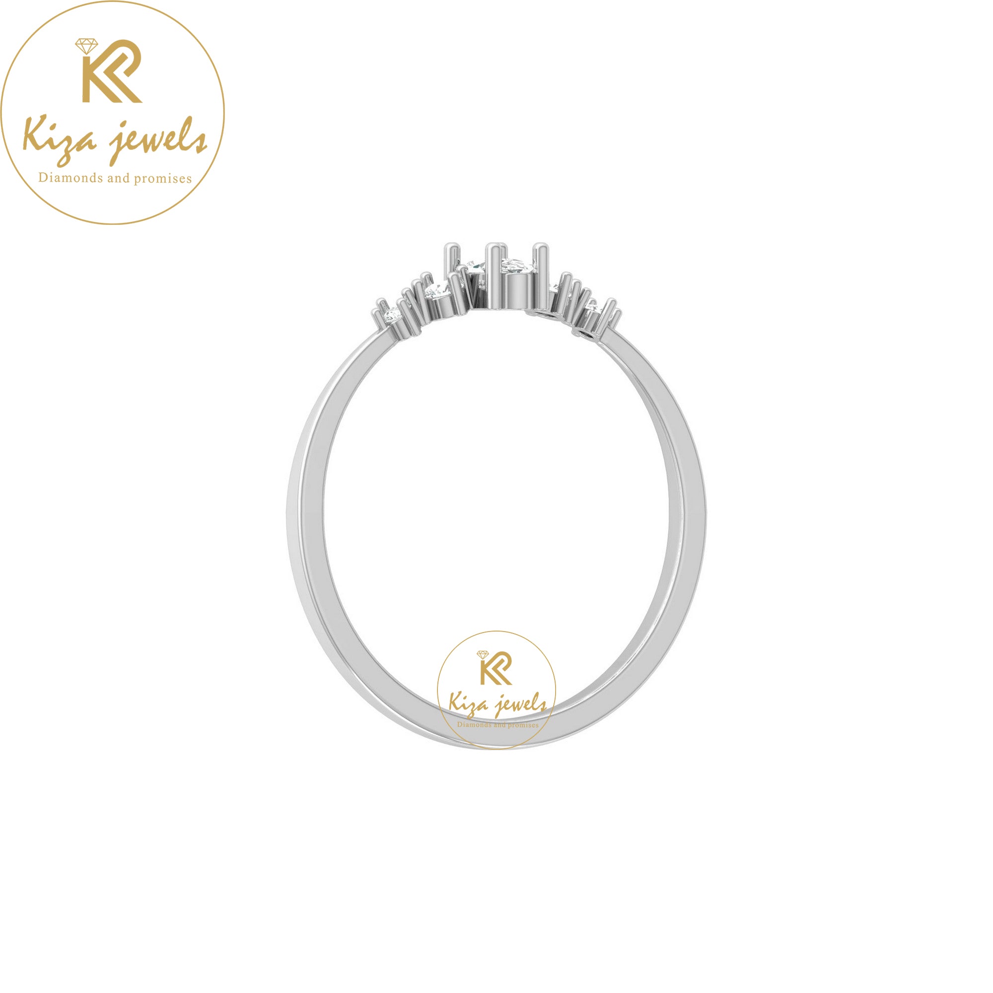 0.17 TDW Round & Oval Cut Minimalist Diamond Ring