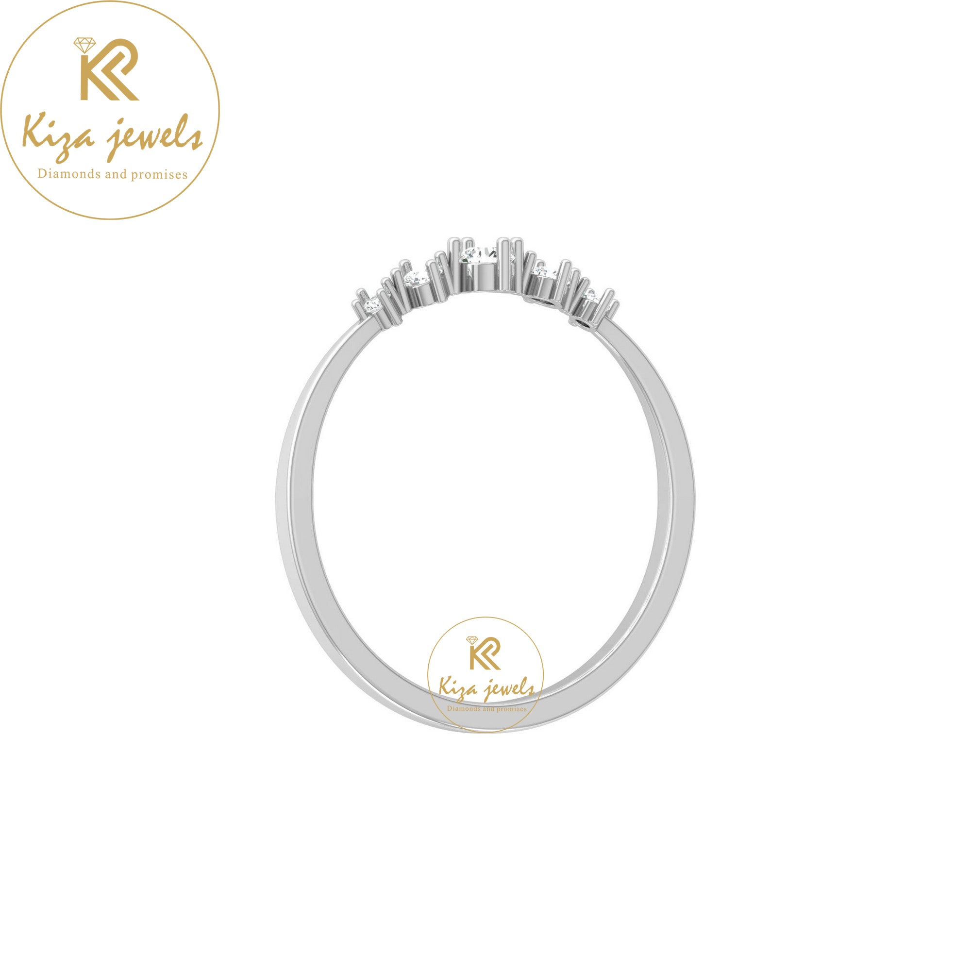 0.12 TDW Round Cut Minimalist Diamond Ring