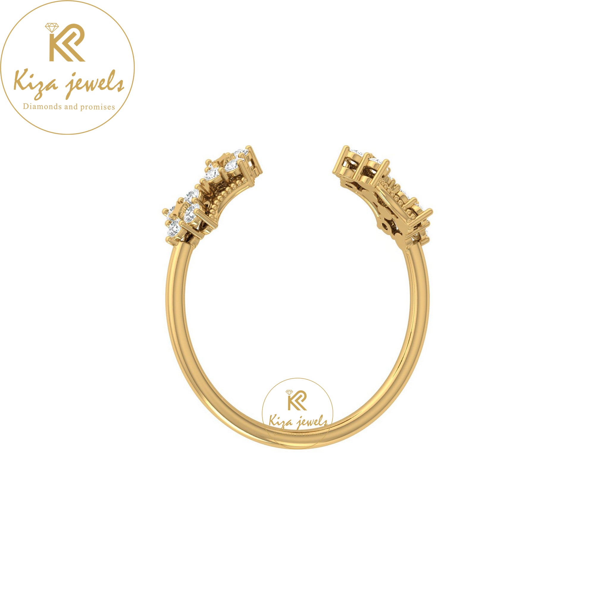 0.20 TDW Round Cut Minimalist Diamond Ring