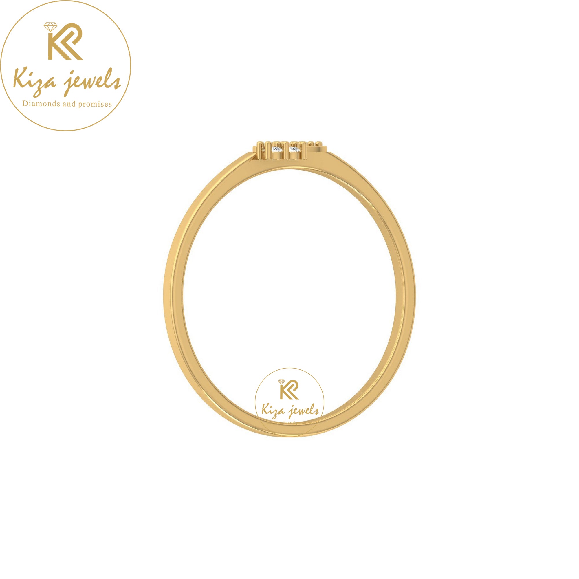 0.033 TDW Round Cut Minimalist Diamond Ring