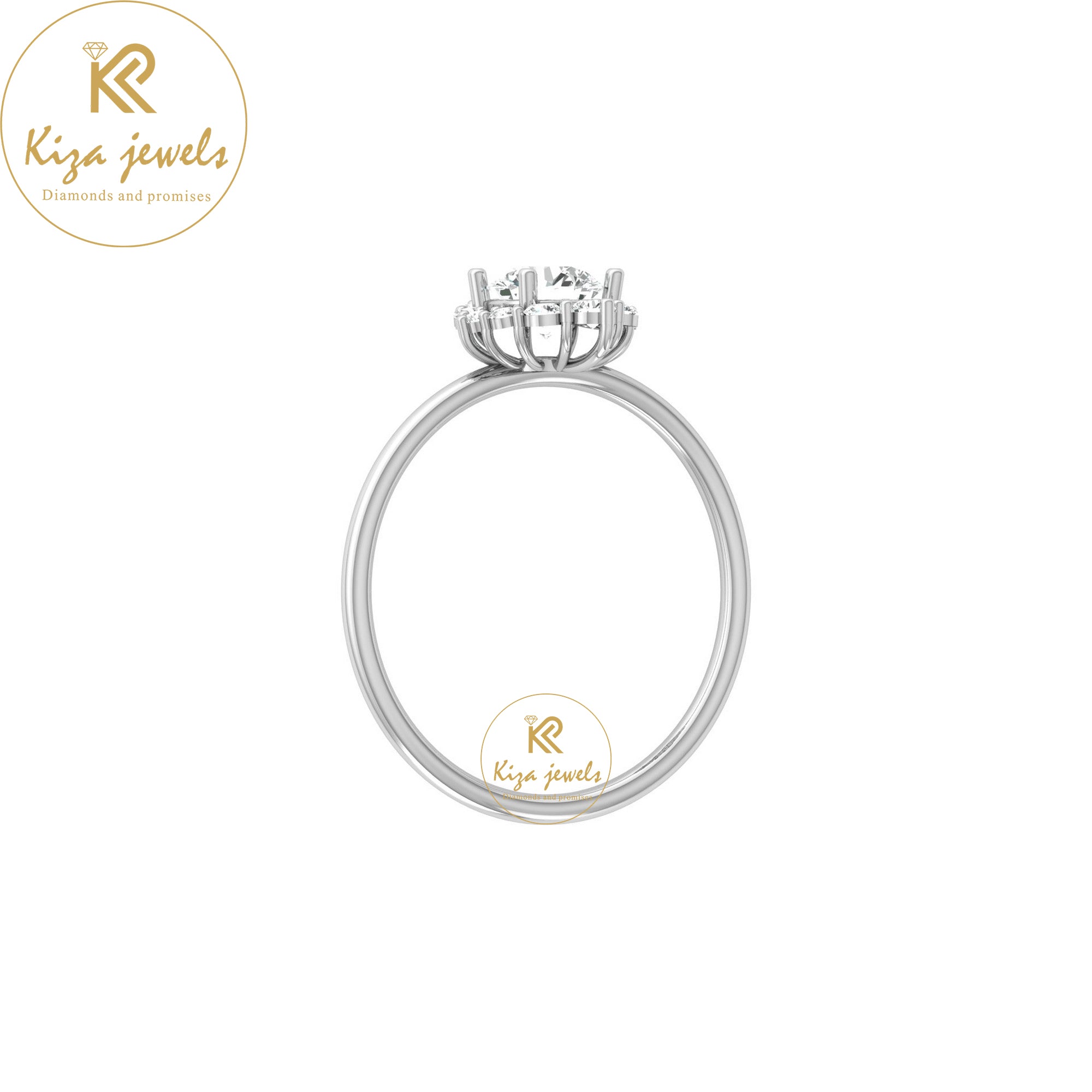 0.65 TDW Round Cut Minimalist Diamond Ring