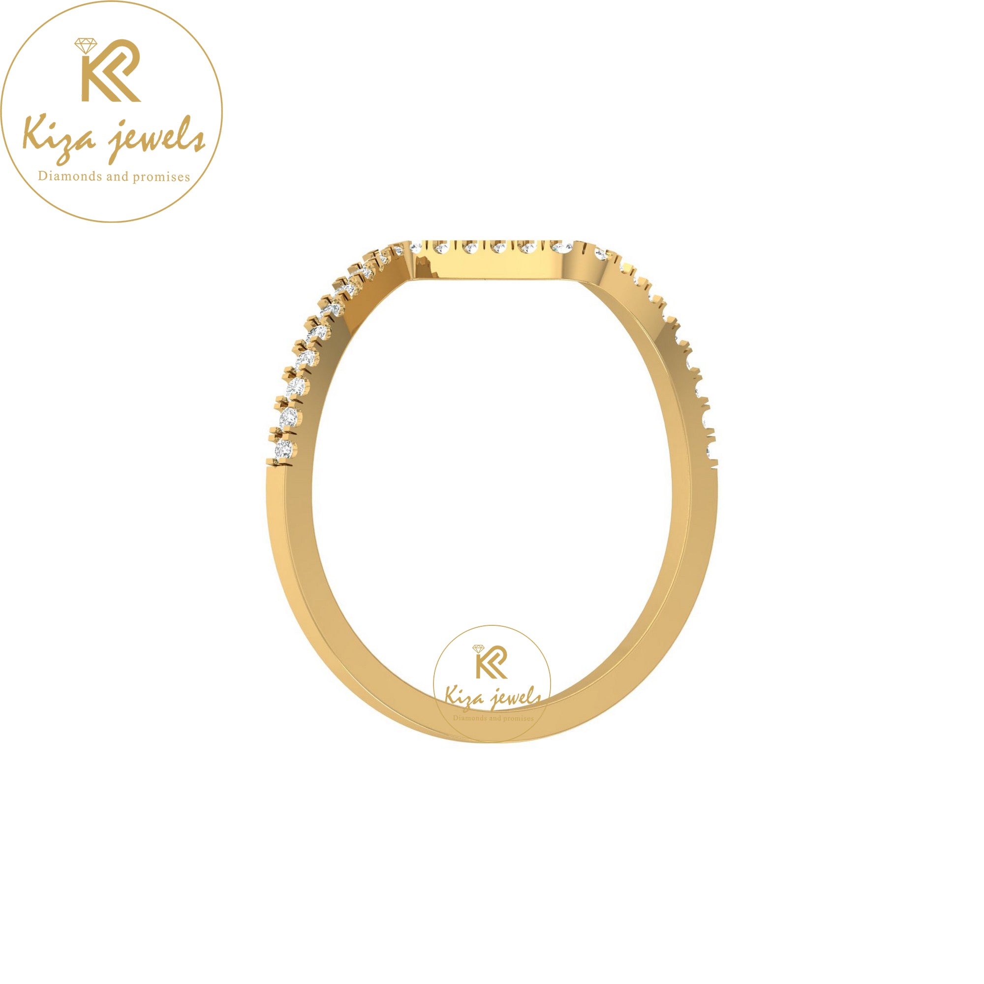 0.13 TDW Round Cut Minimalist Diamond Ring