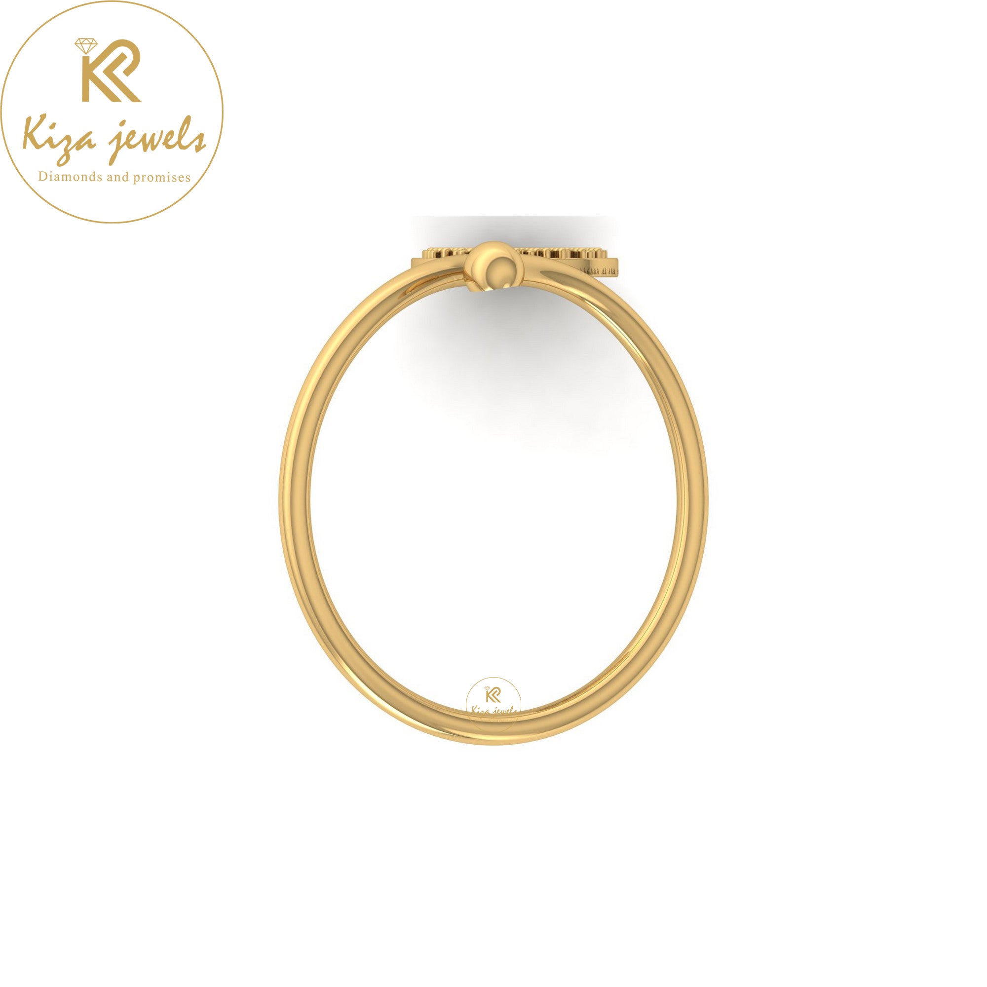 0.14 TDW Round Cut Minimalist Diamond Ring