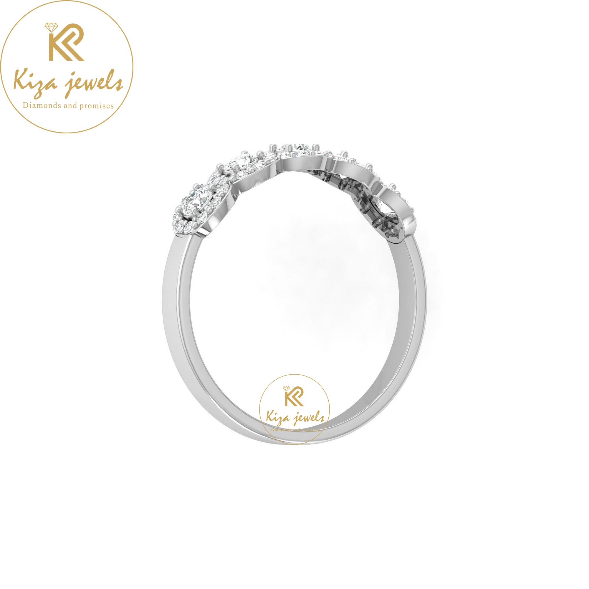 0.45 TDW Round Cut Minimalist Diamond Ring