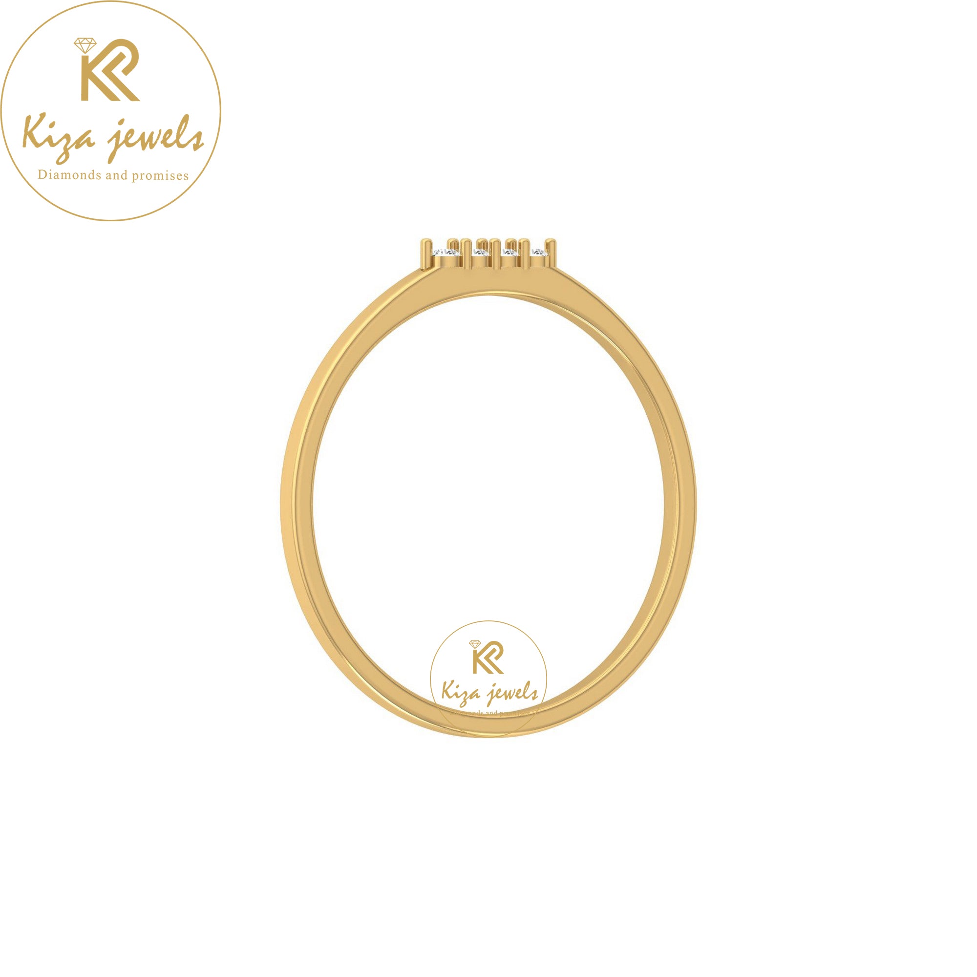 0.033 TDW Round Cut Minimalist Diamond Ring
