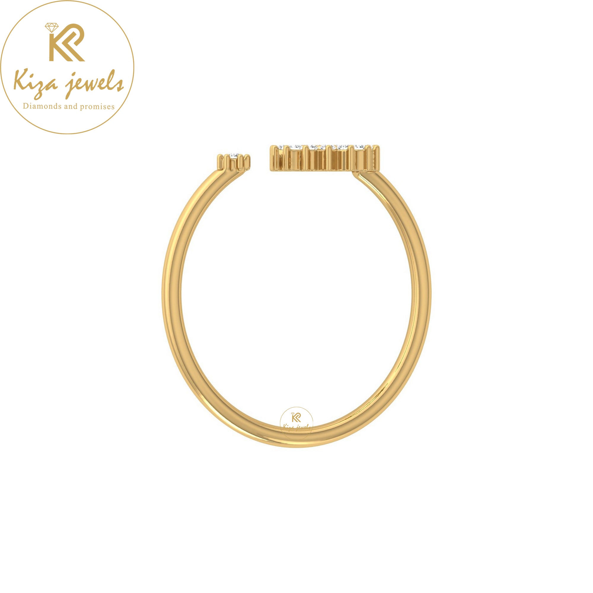 0.08 TDW Round Cut Minimalist Diamond Ring