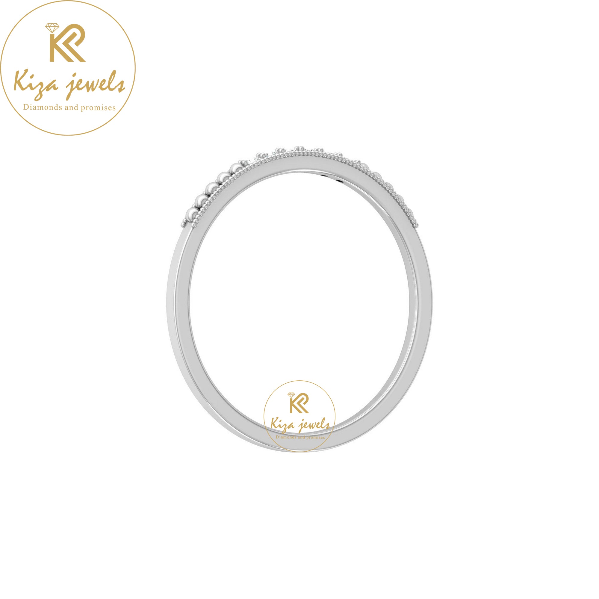 0.04 TDW Round Cut Minimalist Diamond Ring