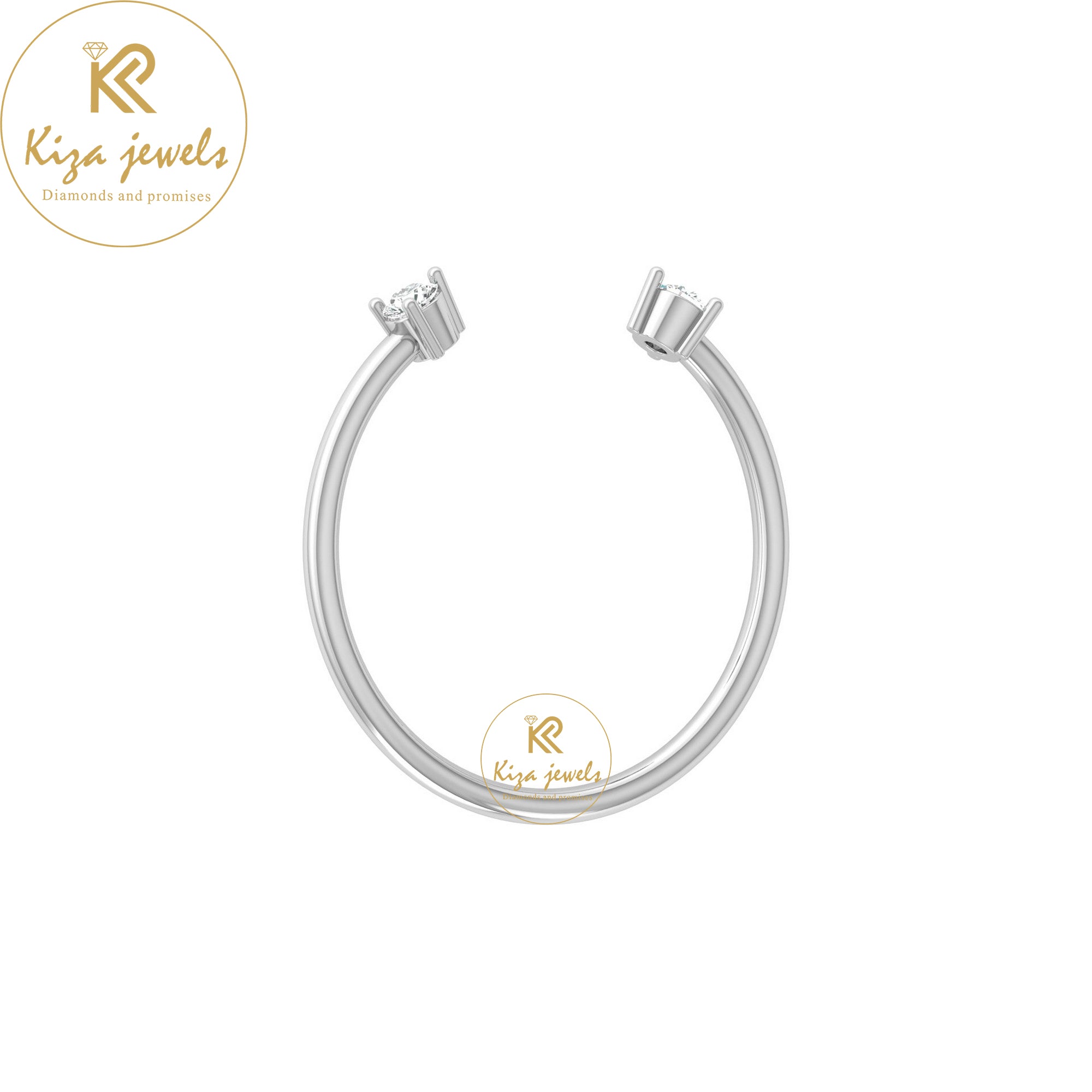 0.08 TDW Round Cut Minimalist Diamond Ring