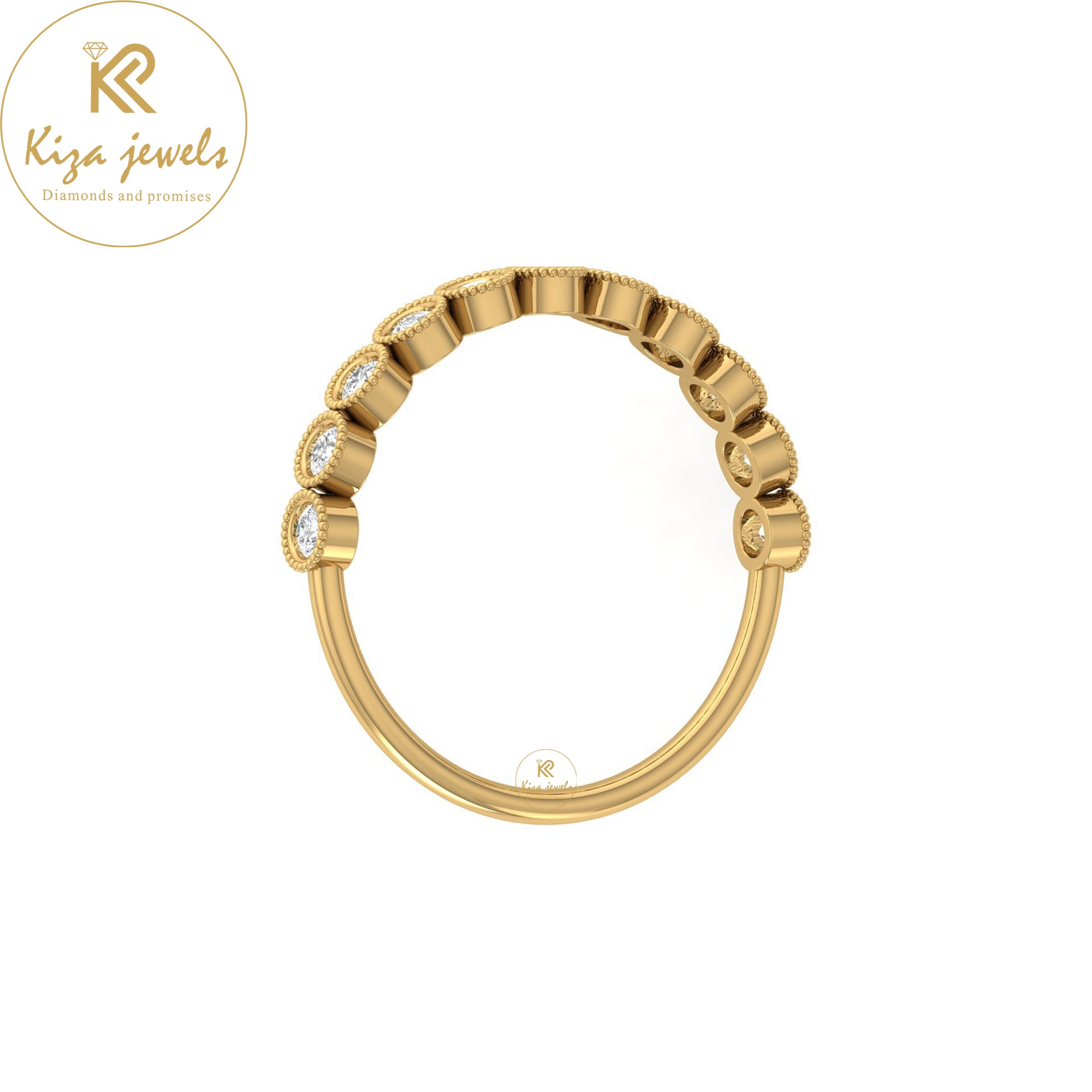 0.33 TDW Round Cut Minimalist Diamond Ring