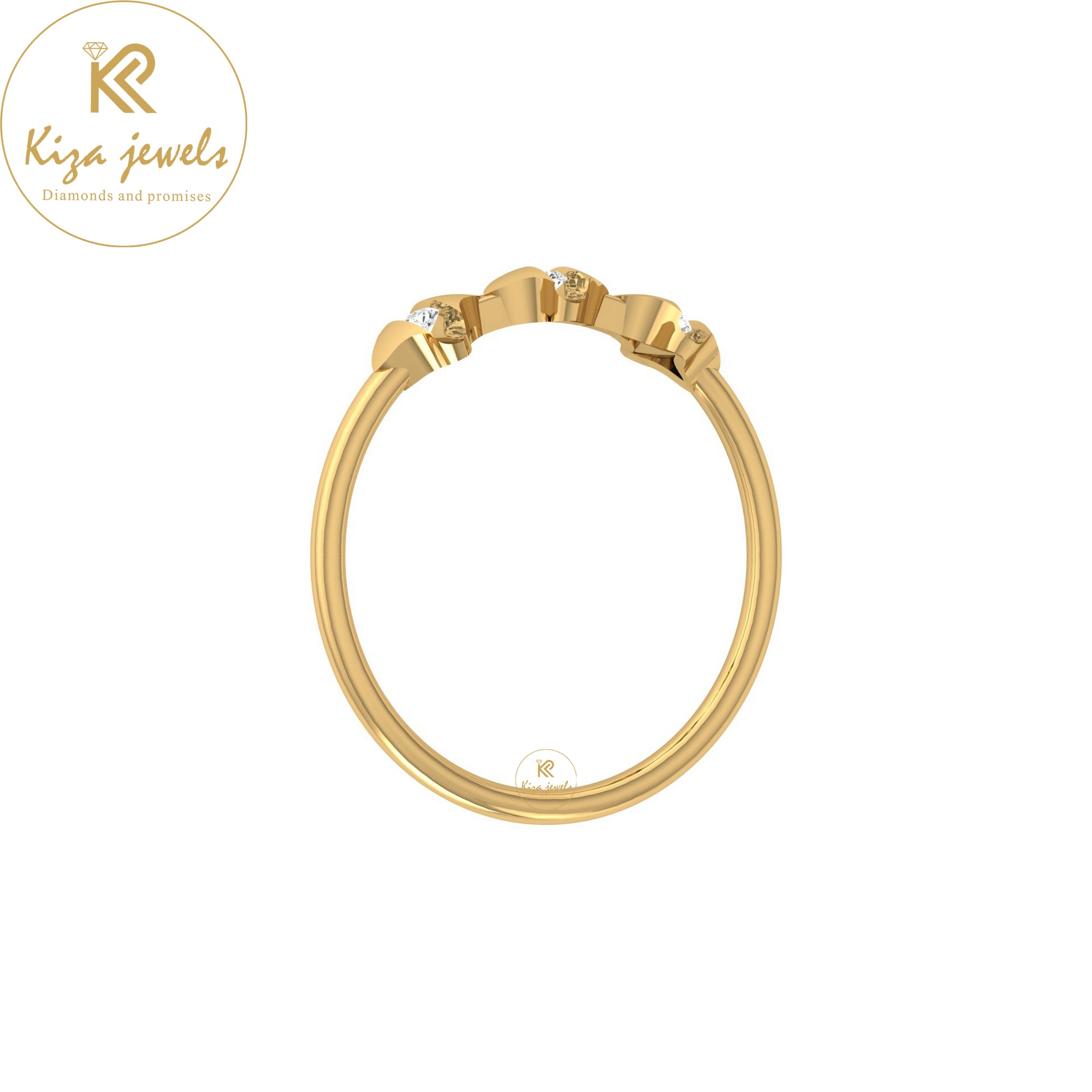 0.05 TDW Round Cut Minimalist Diamond Ring