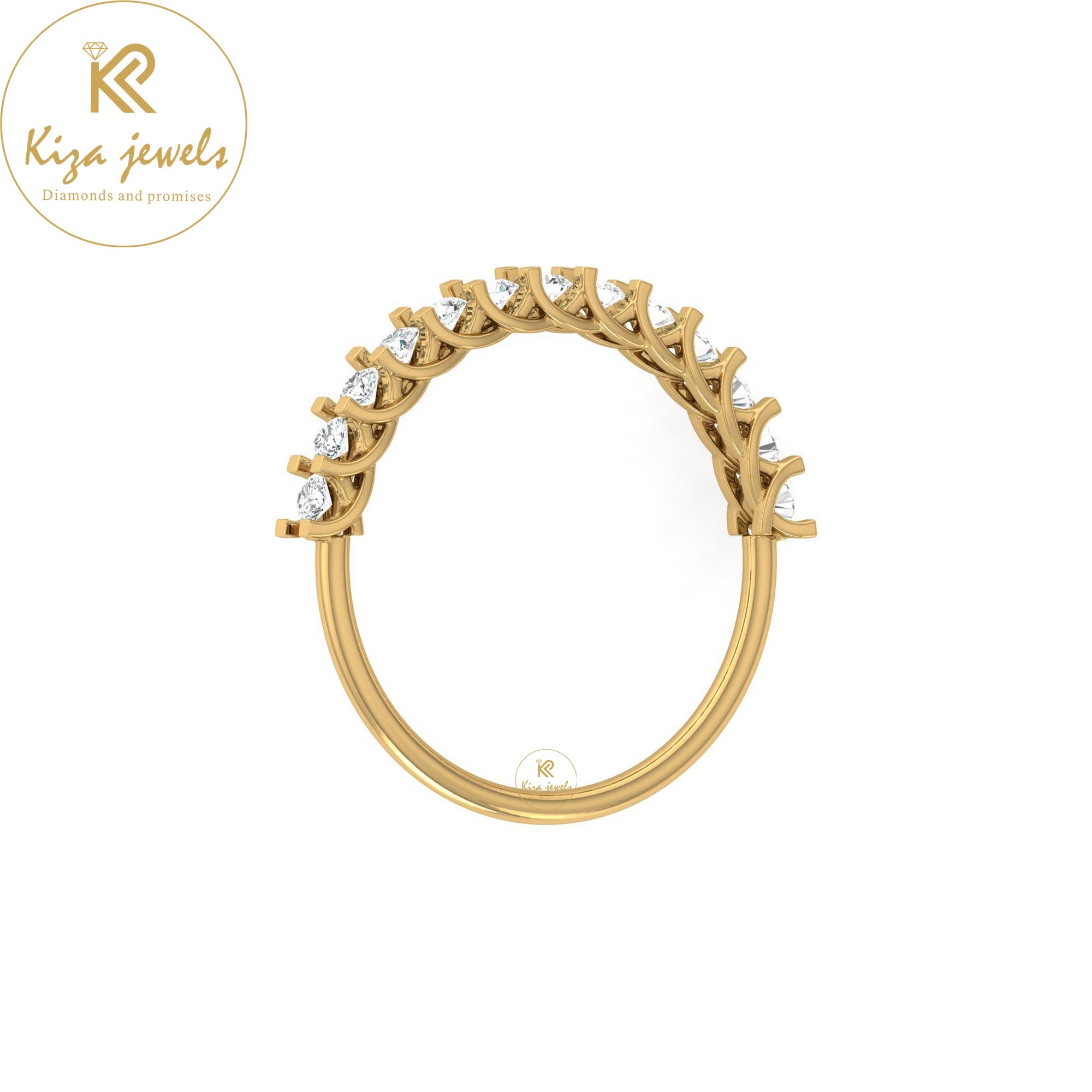 0.39 TDW Round Cut Minimalist Diamond Ring