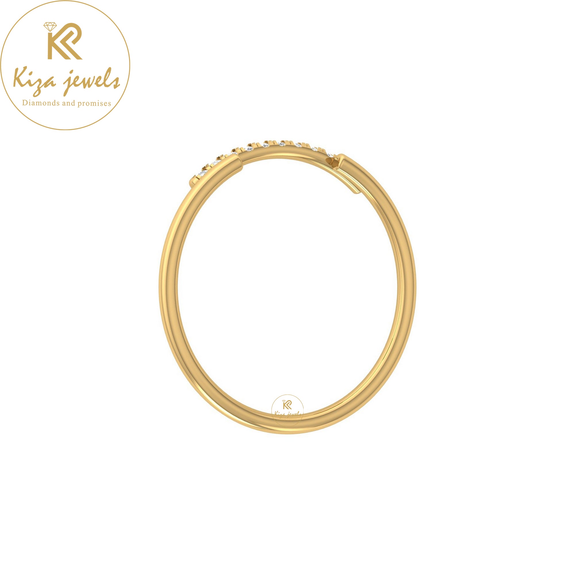 0.05 TDW Round Cut Minimalist Diamond Ring
