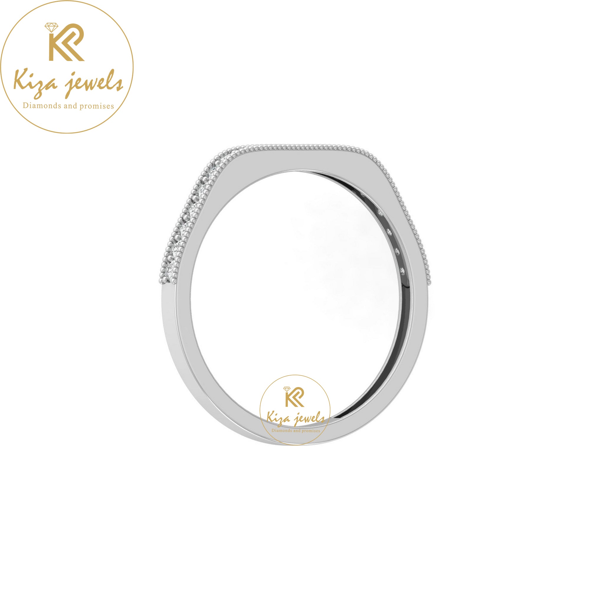 0.16 TDW Round Cut Minimalist Diamond Ring