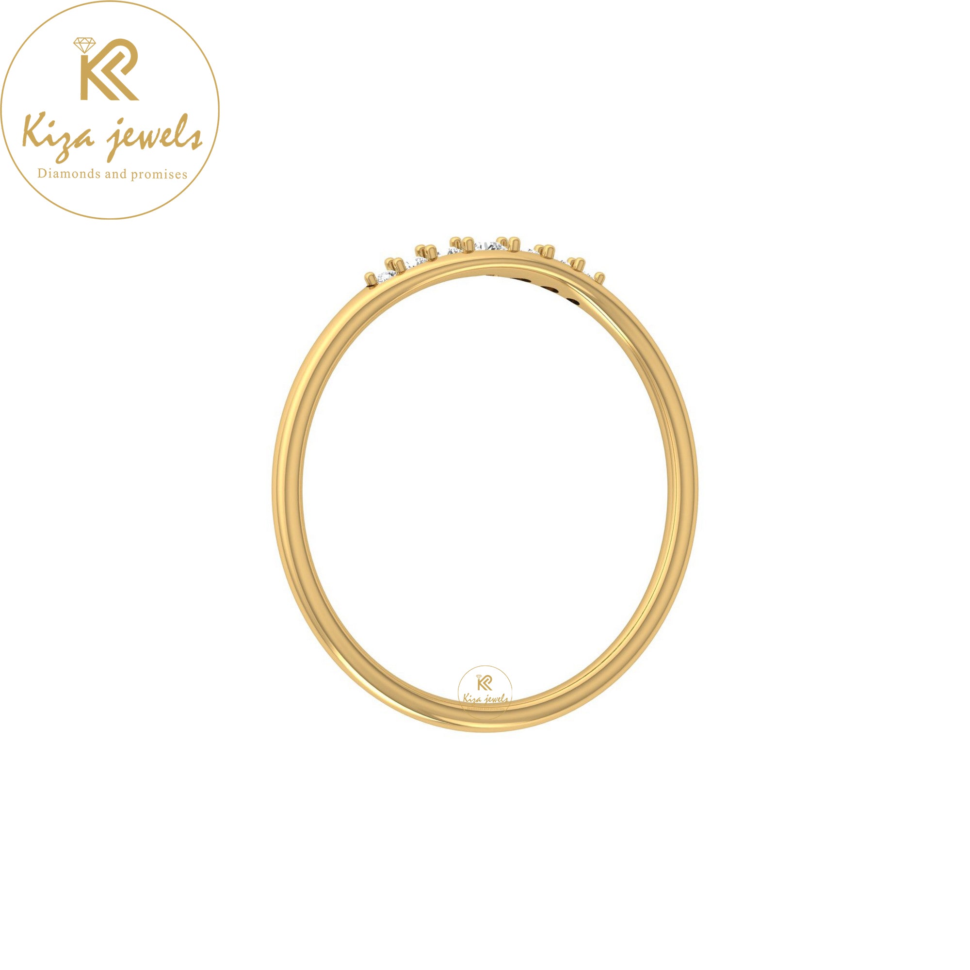 0.07 TDW Round Cut Minimalist Diamond Ring