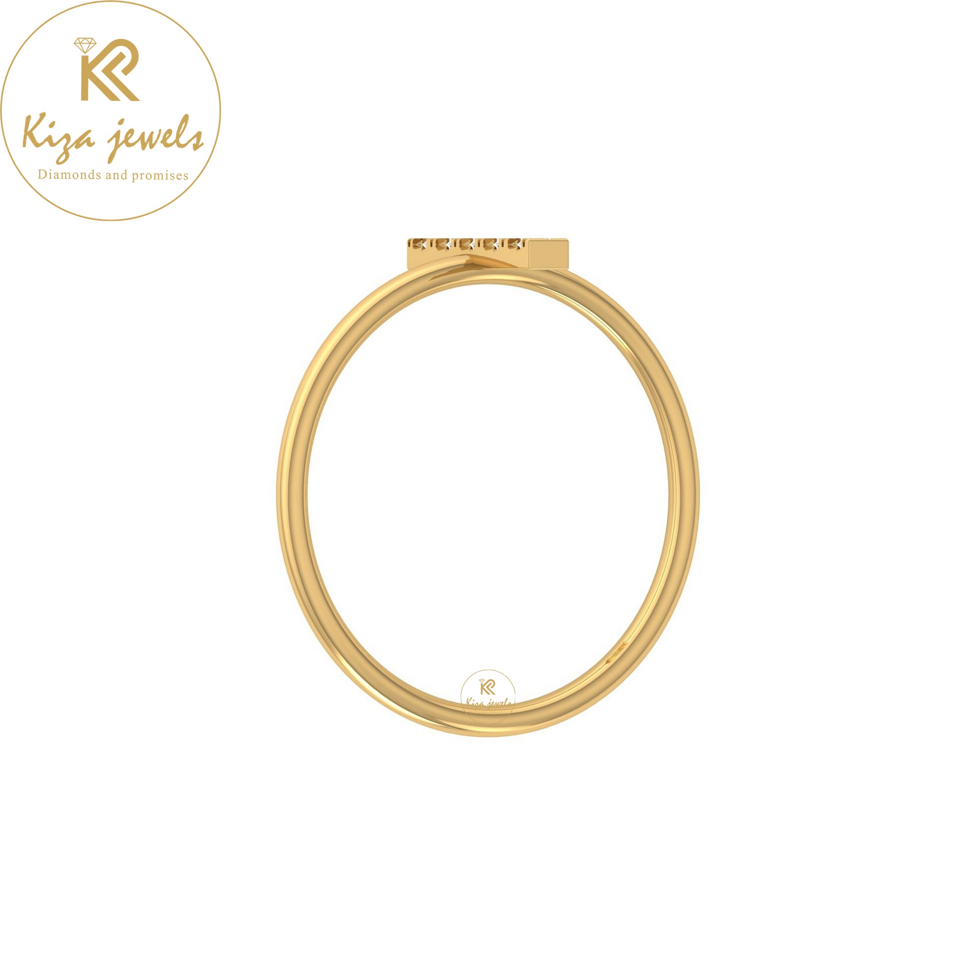 0.06 TDW Round Cut Minimalist Diamond Ring