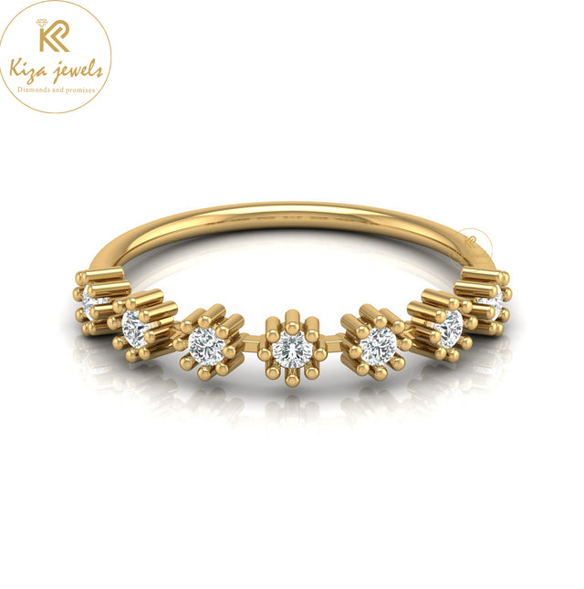 0.21 TDW Round Cut Minimalist Diamond Ring