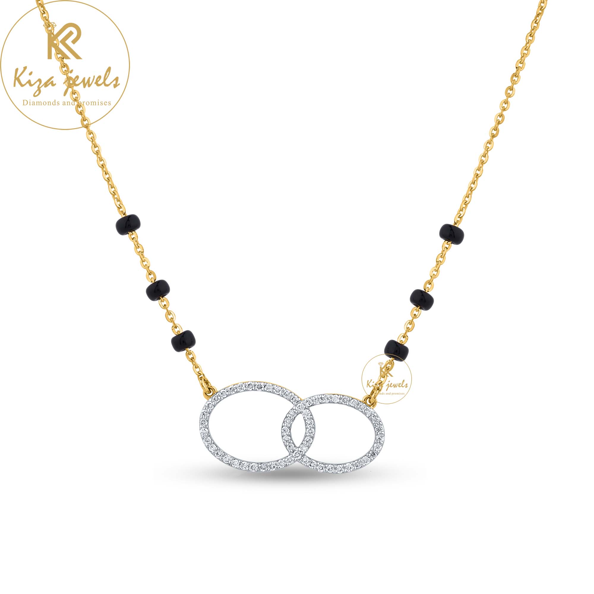 0.23TDW Round Cut Diamond Yellow Gold Pendant