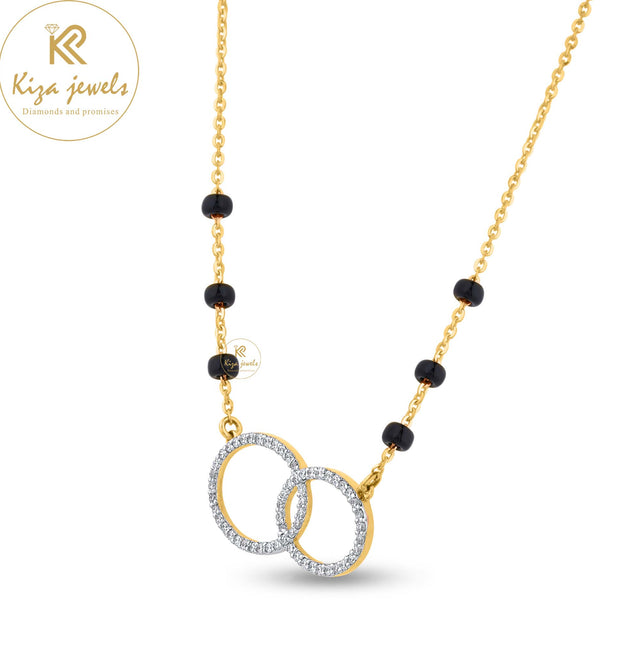 0.23TDW Round Cut Diamond Yellow Gold Pendant