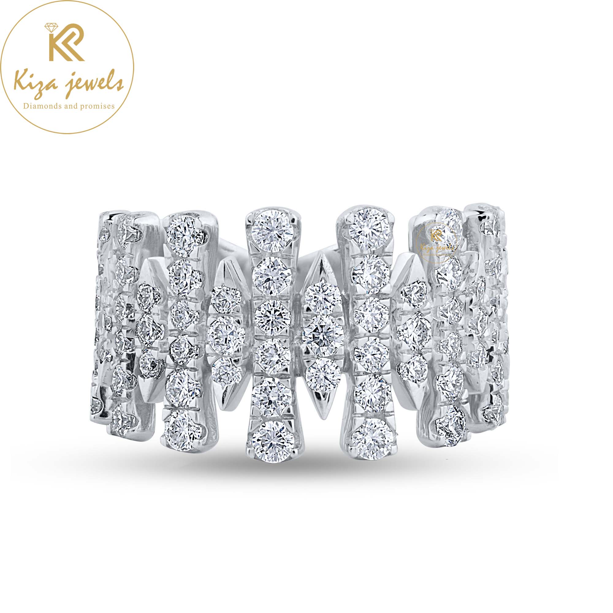 1.463 TDW Round Cut Women's Diamond Band Ring