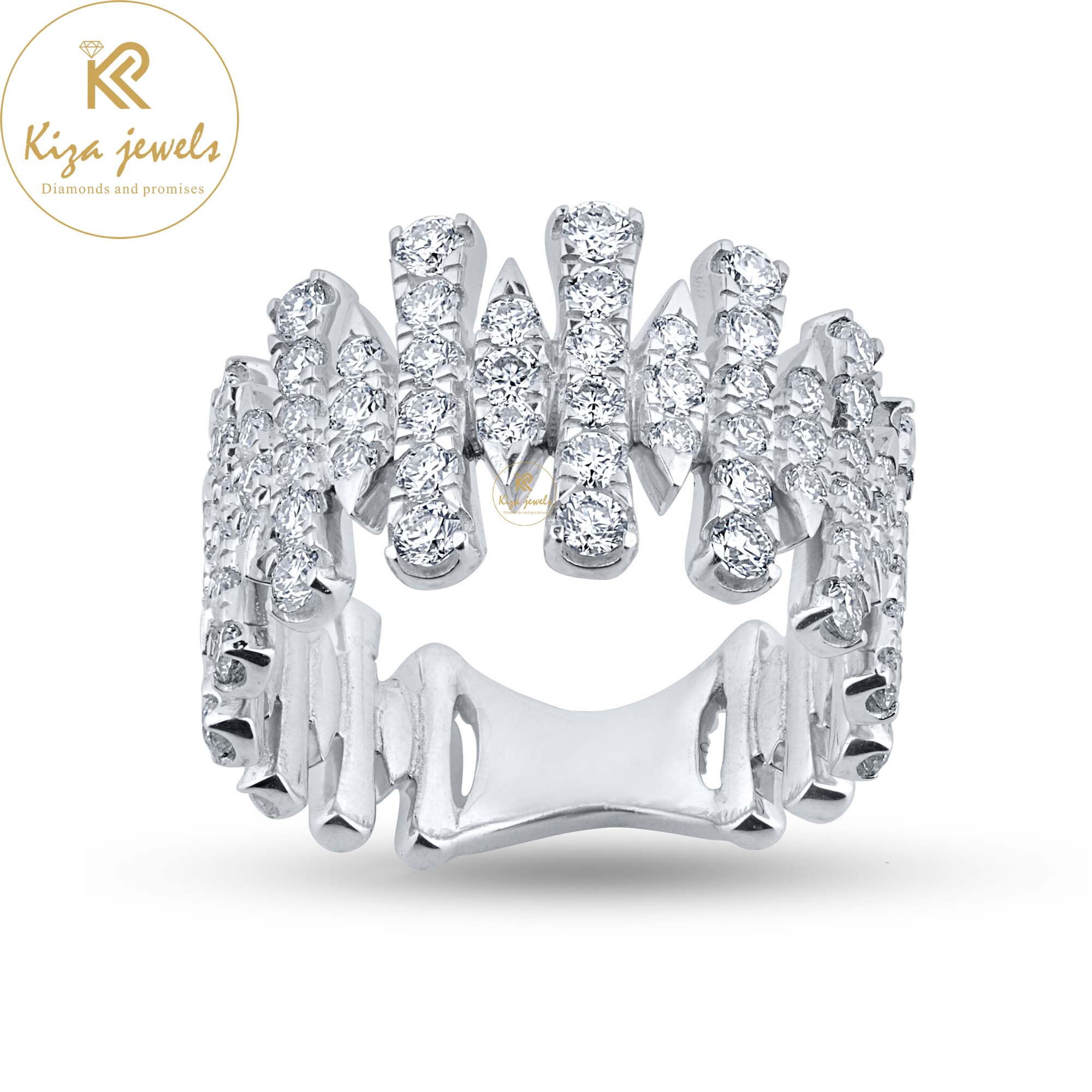 1.463 TDW Round Cut Women's Diamond Band Ring