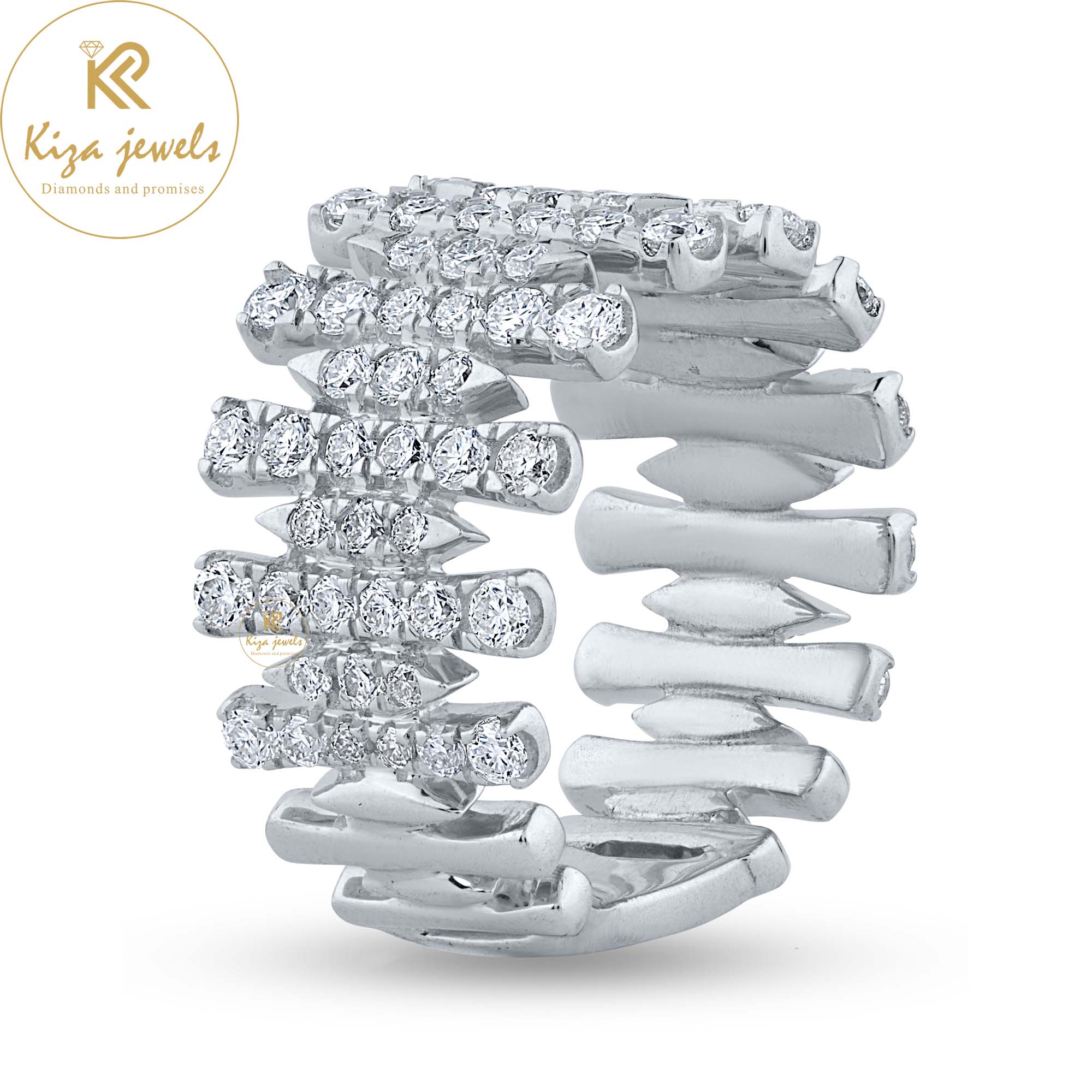 1.463 TDW Round Cut Women's Diamond Band Ring