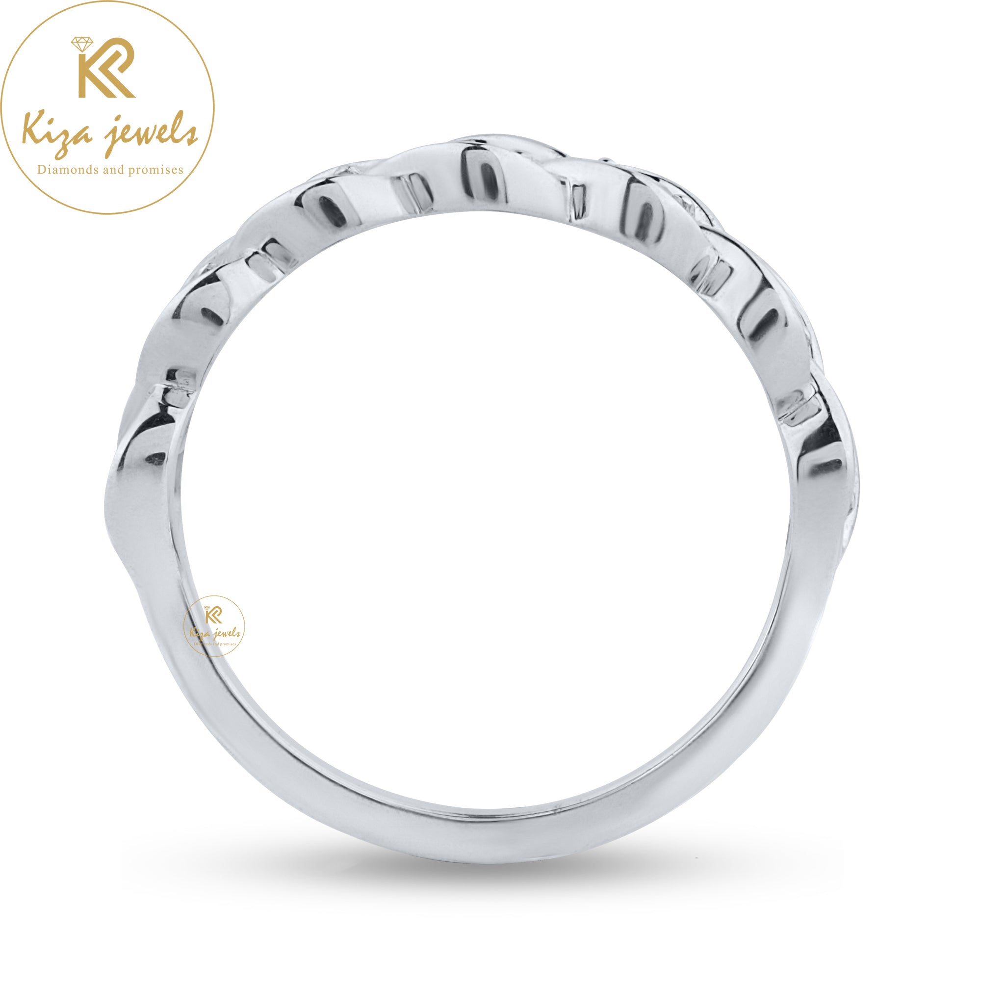 0.28 TDW Round Cut Diamond White Gold Ring