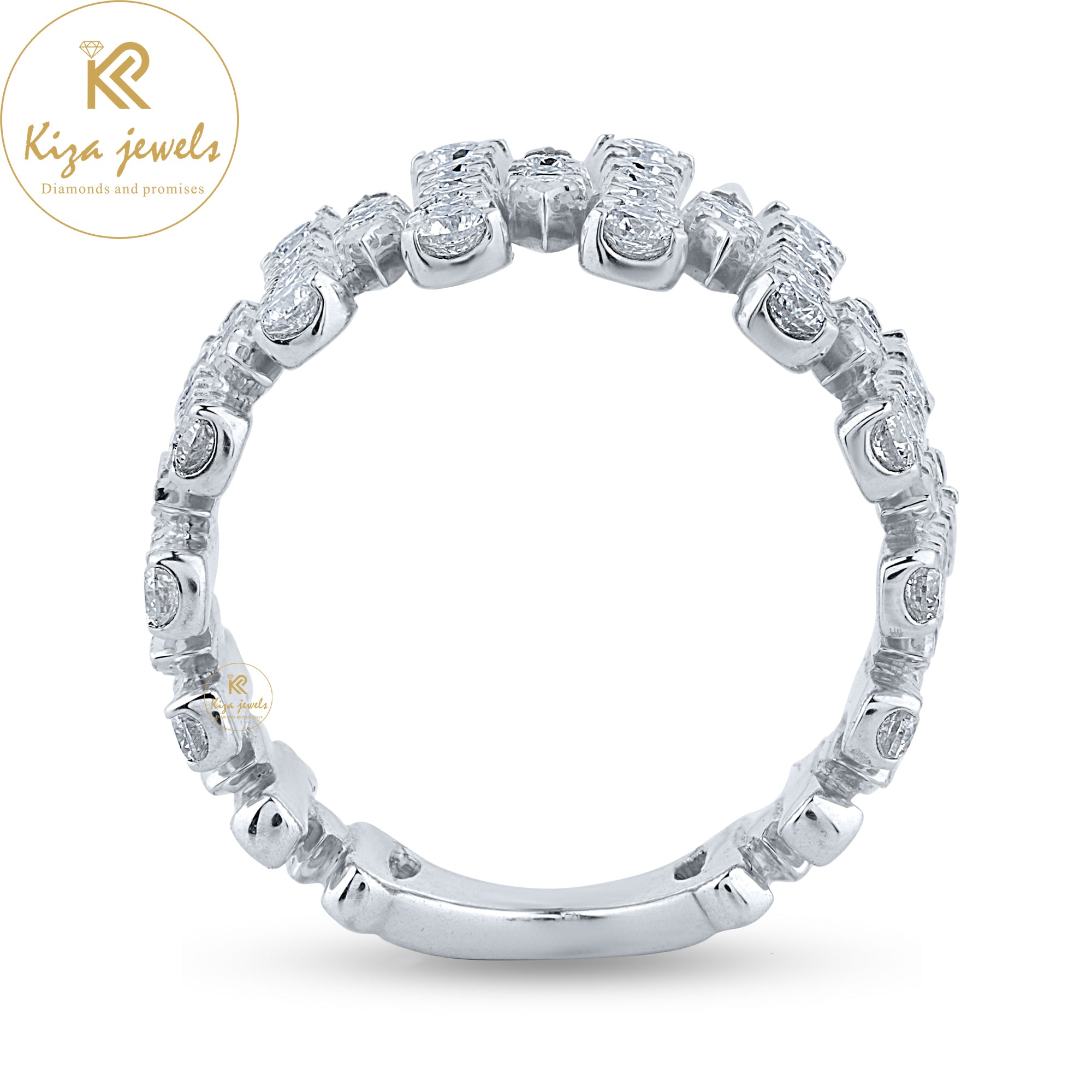 1.463 TDW Round Cut Women's Diamond Band Ring