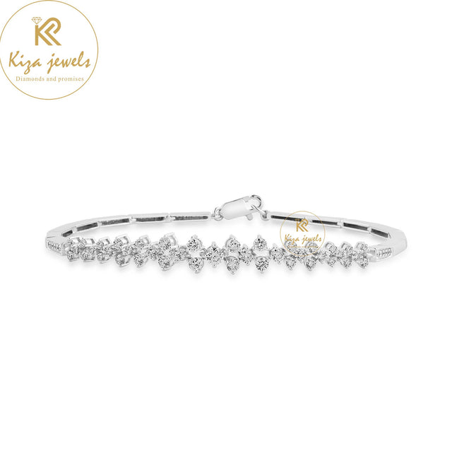 1.342 TDW Round Cut Diamond Slider Bracelet