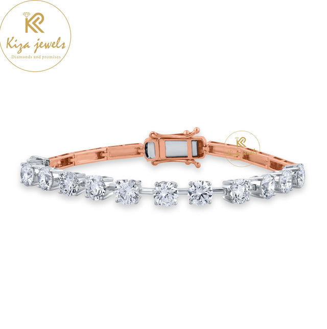 6.09 TDW Round Cut Diamond Slider Bracelet