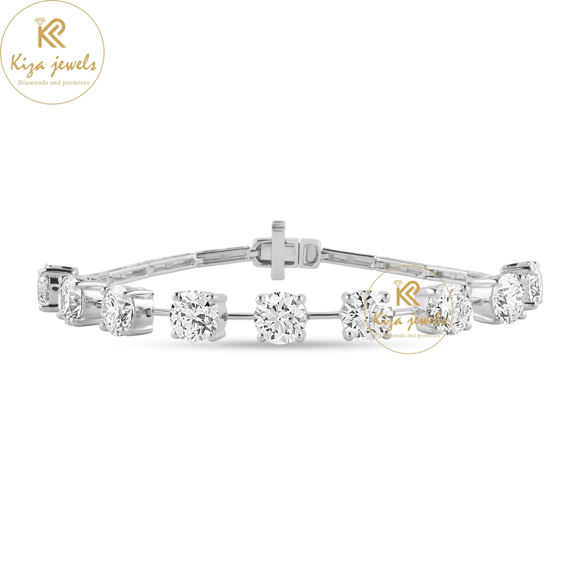 9.00 TDW Round Cut Diamond Slider Bracelet