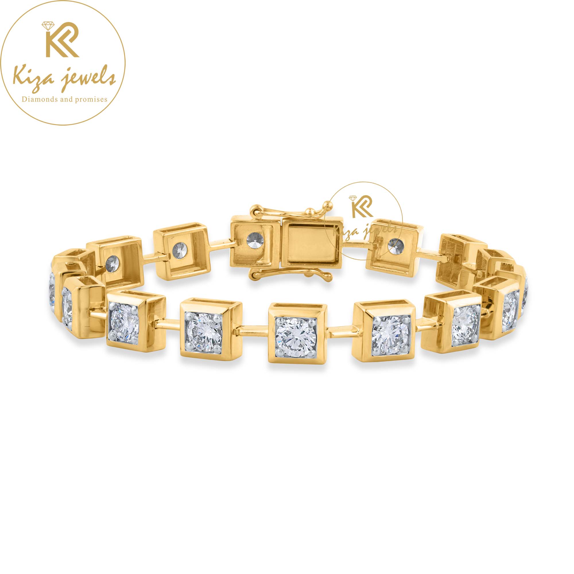 4.59 TDW Round Cut Diamond Slider Bracelet