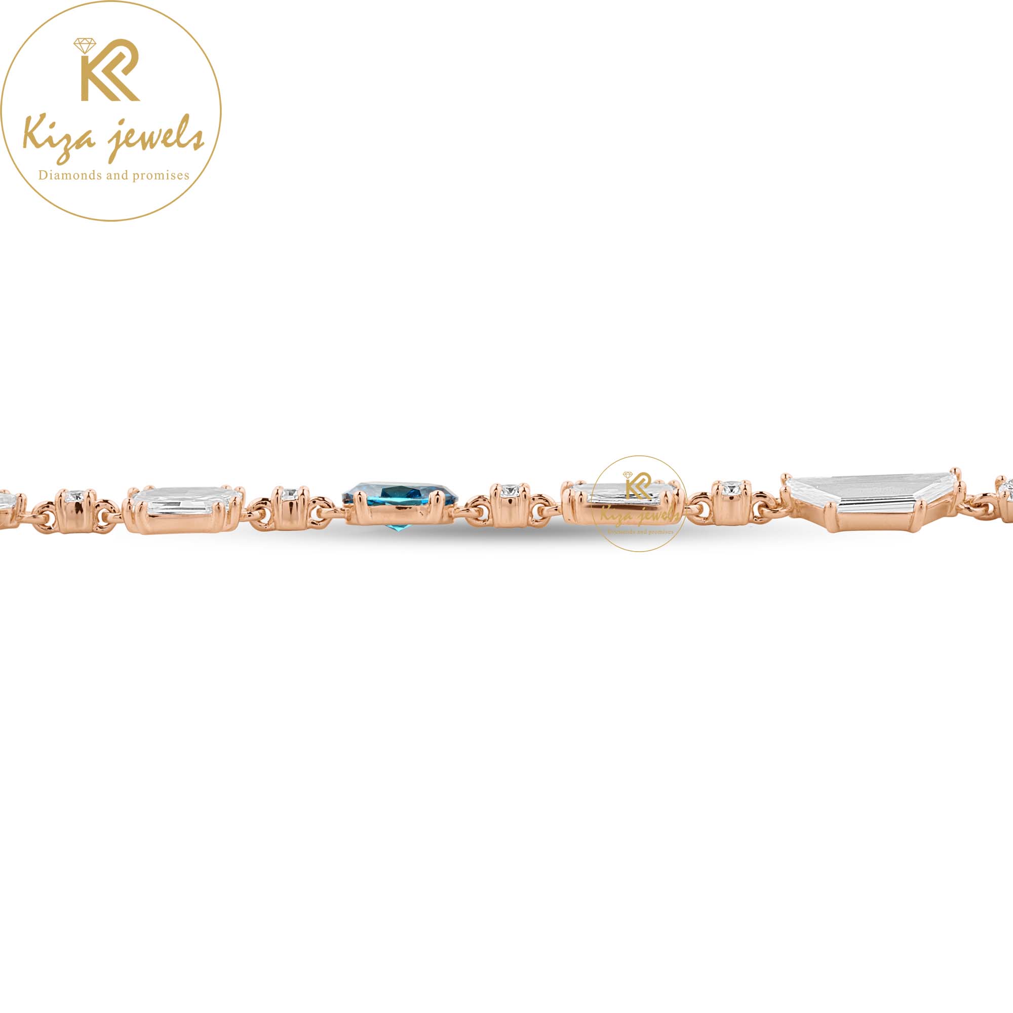 6.38 TDW F.B.Oval, Round, Rose Cut Diamond Slider Bracelet