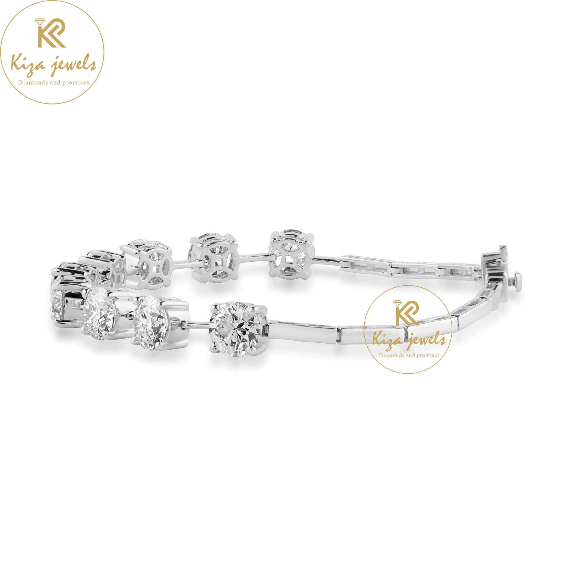 9.00 TDW Round Cut Diamond Slider Bracelet