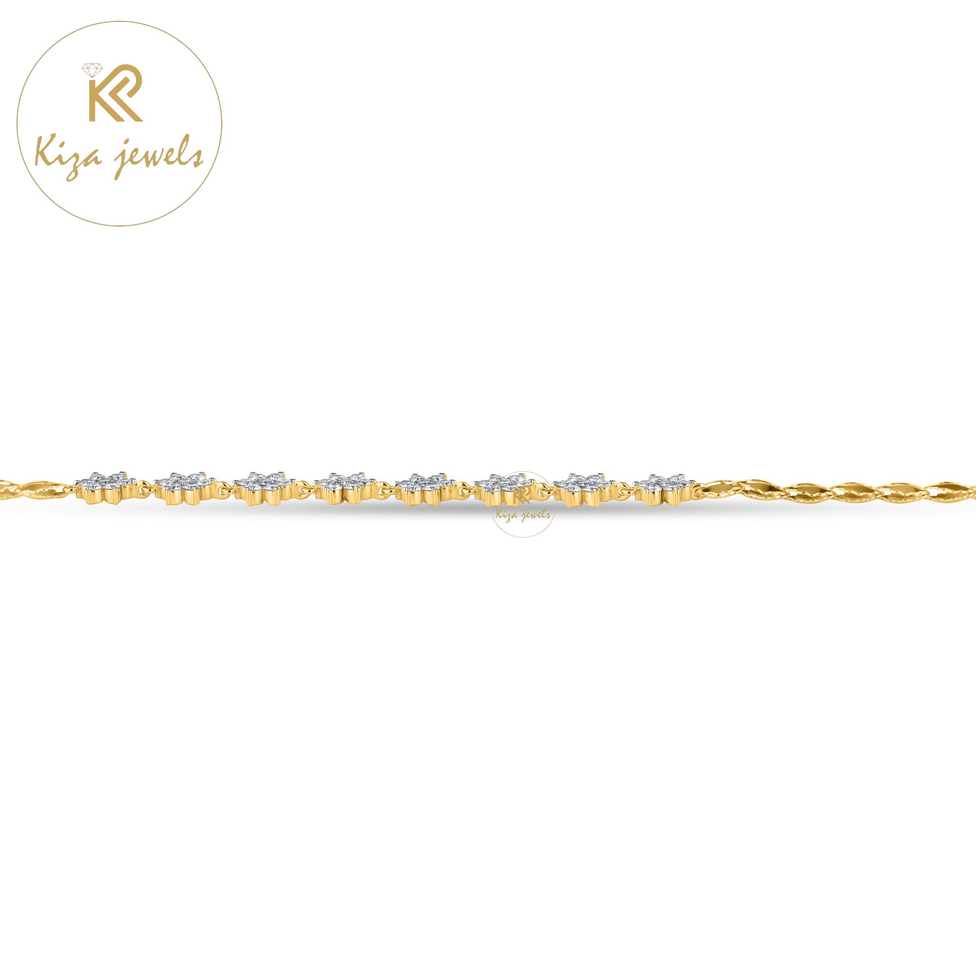 1.90 TDW Round Cut Diamond Slider Bracelet