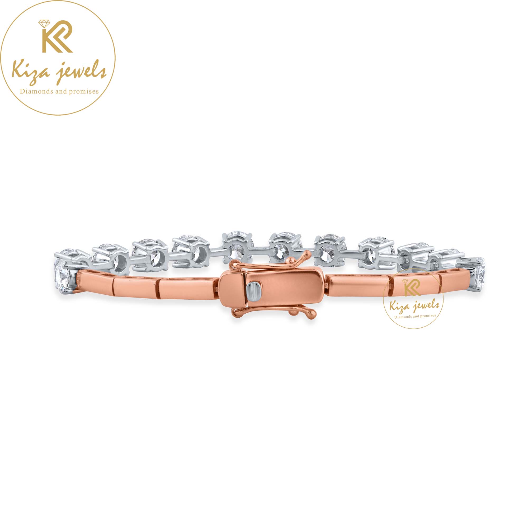 6.09 TDW Round Cut Diamond Slider Bracelet