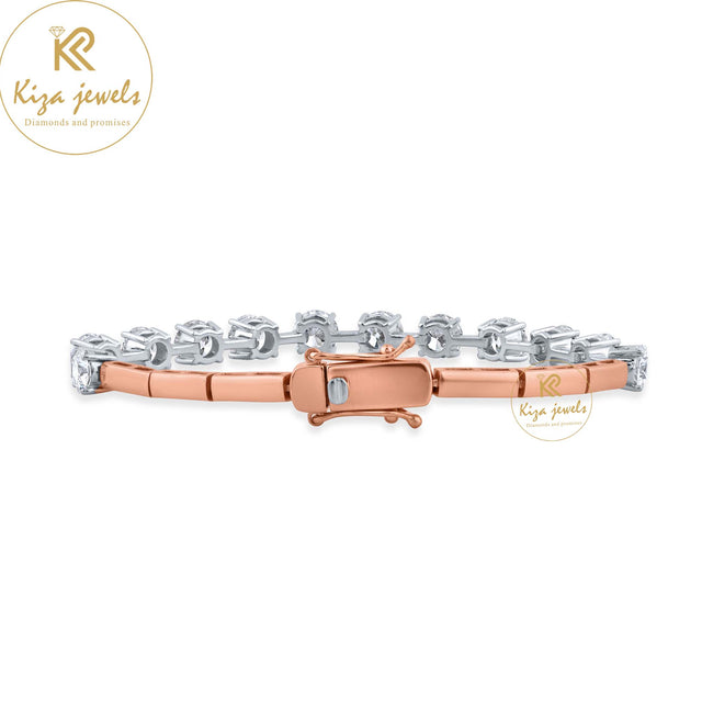 6.09 TDW Round Cut Diamond Slider Bracelet