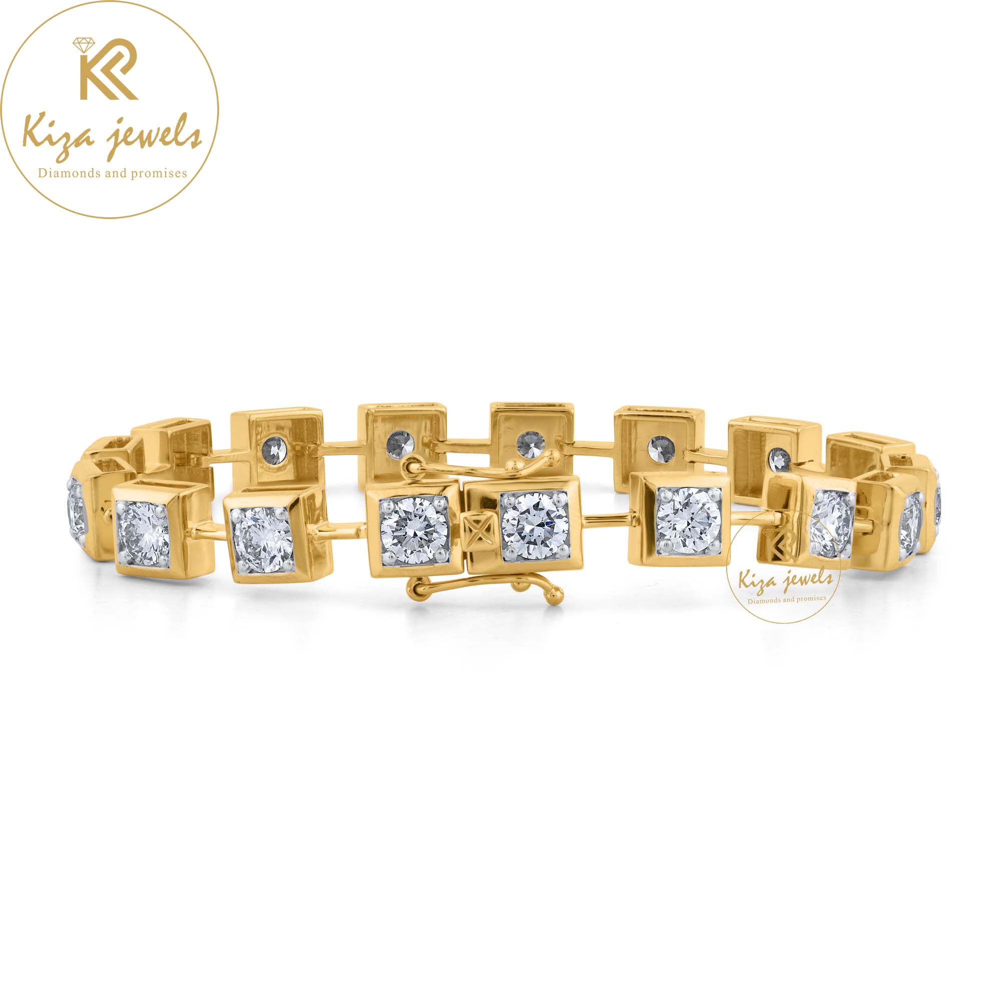 4.59 TDW Round Cut Diamond Slider Bracelet