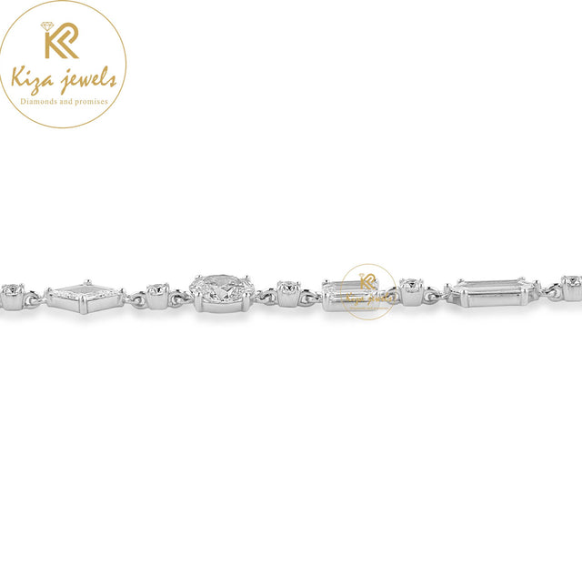 5.42 TDW Rose Cut, Oval & Round Cut Diamond Slider Bracelet