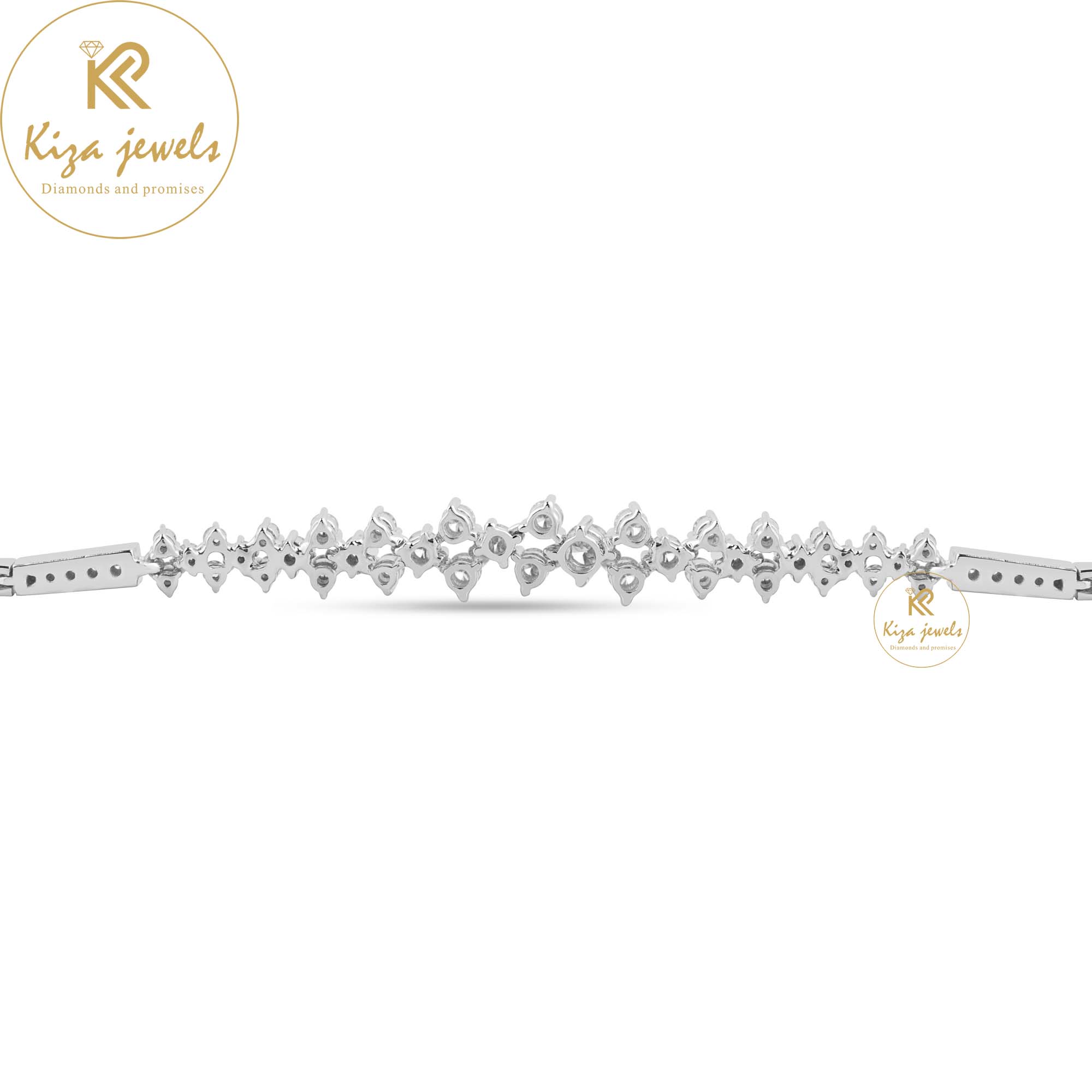 1.342 TDW Round Cut Diamond Slider Bracelet