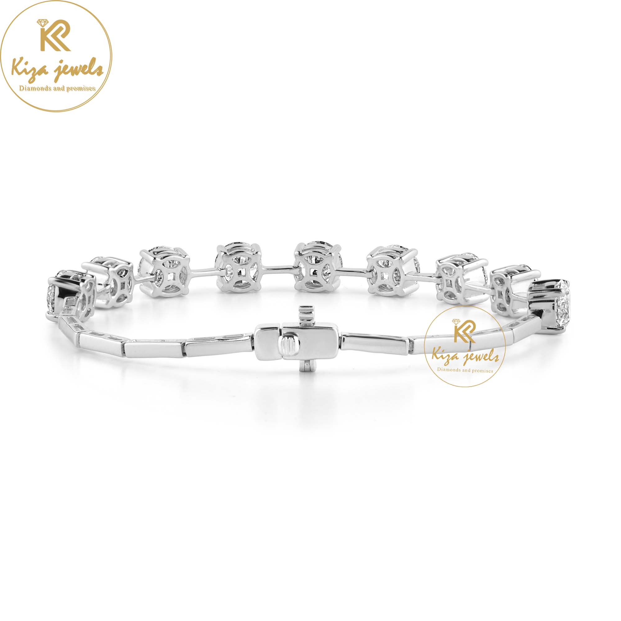 9.00 TDW Round Cut Diamond Slider Bracelet