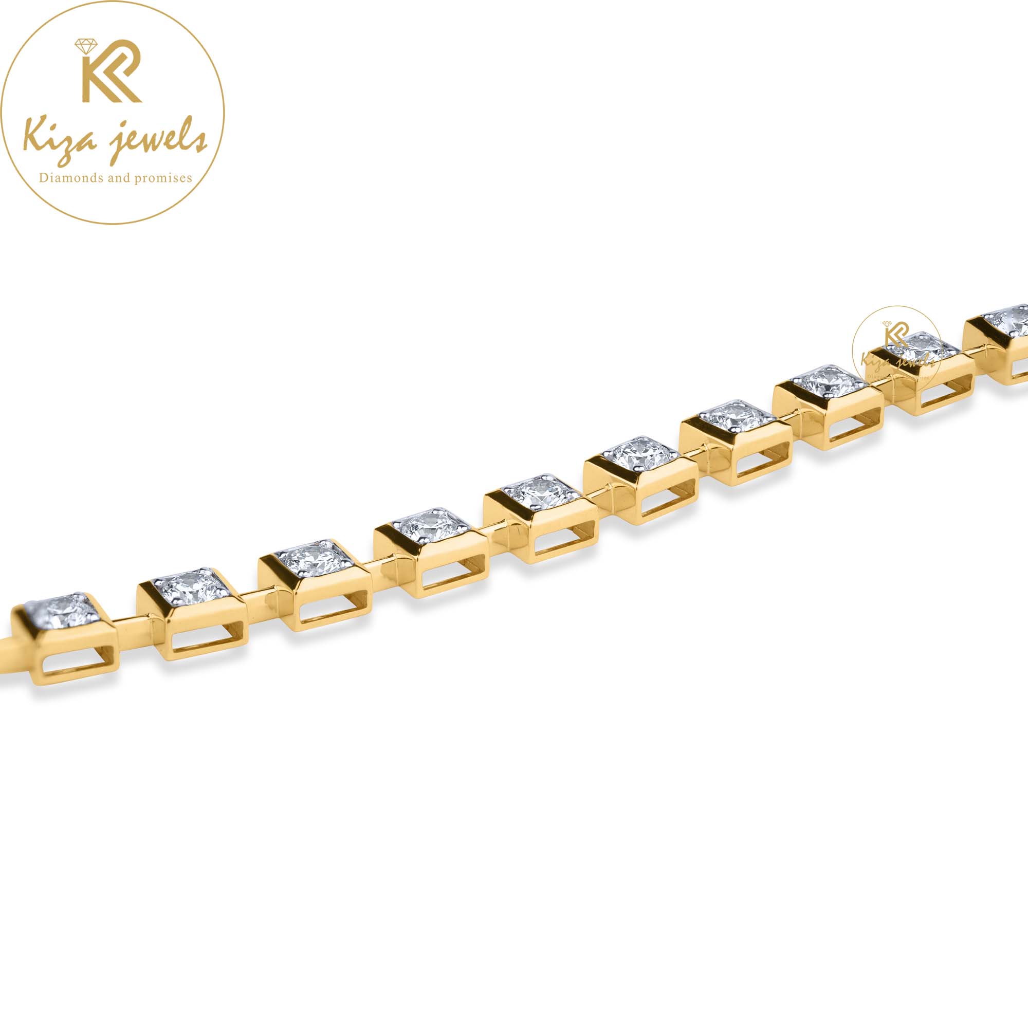 4.59 TDW Round Cut Diamond Slider Bracelet