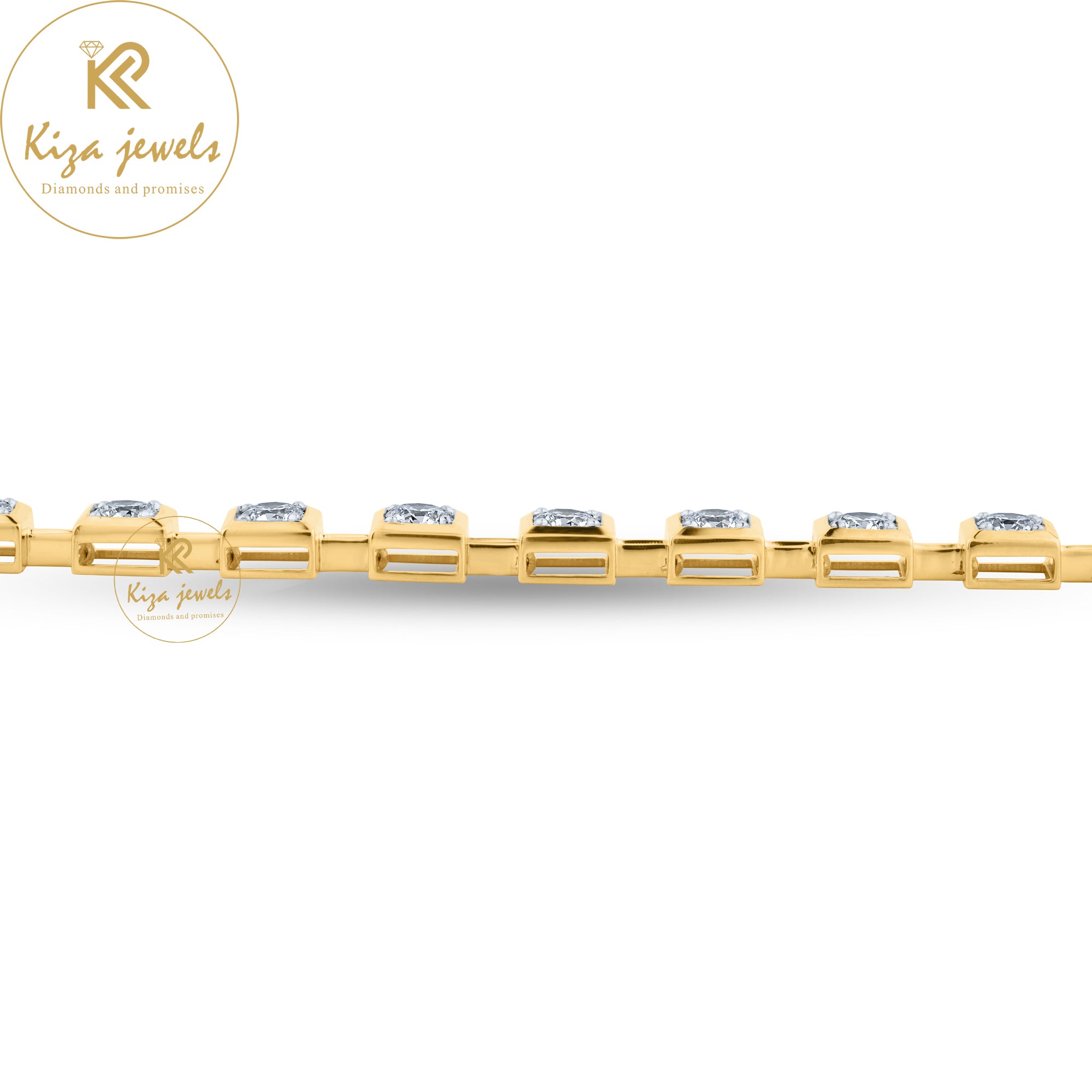 4.59 TDW Round Cut Diamond Slider Bracelet