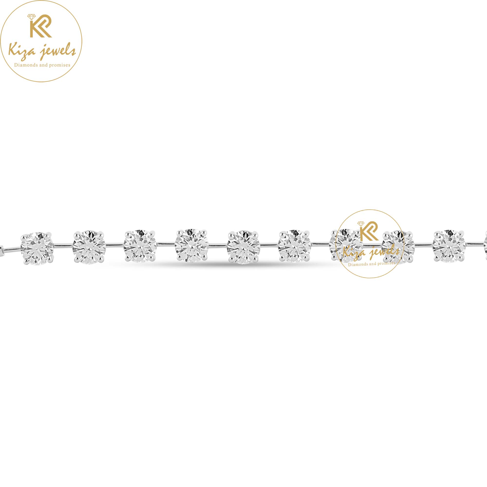 9.00 TDW Round Cut Diamond Slider Bracelet