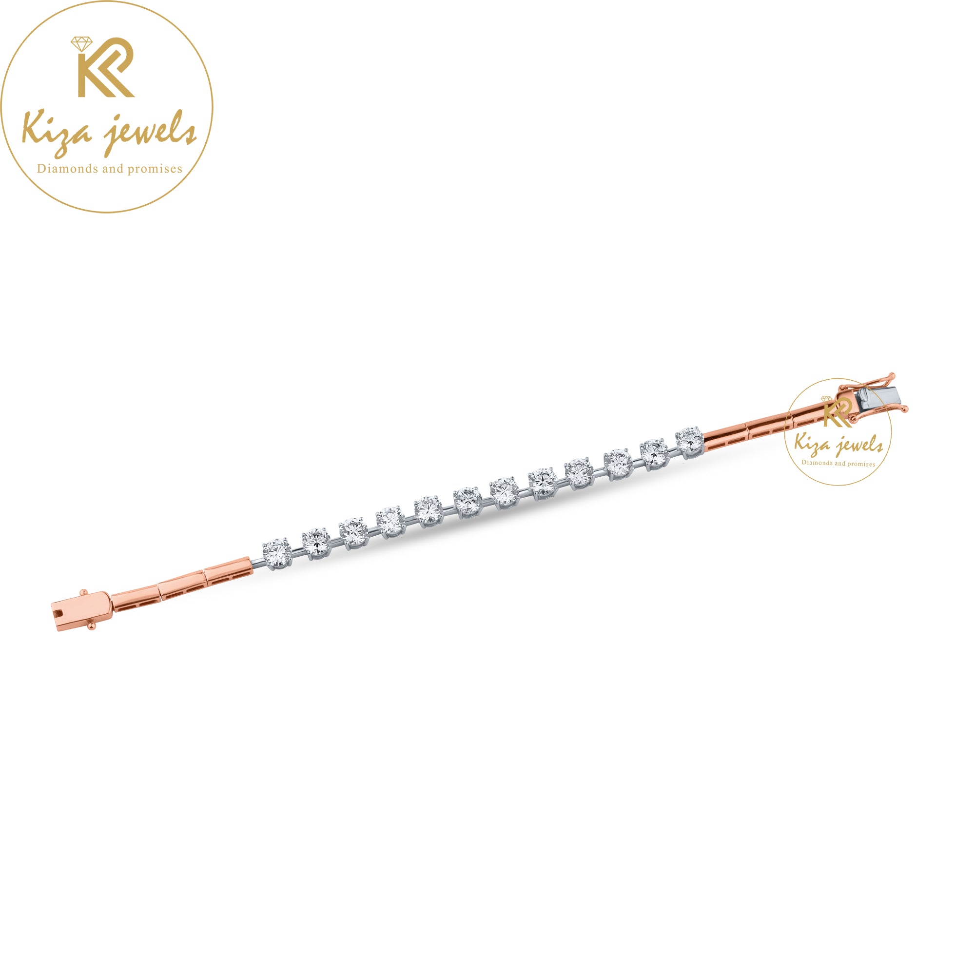 6.09 TDW Round Cut Diamond Slider Bracelet