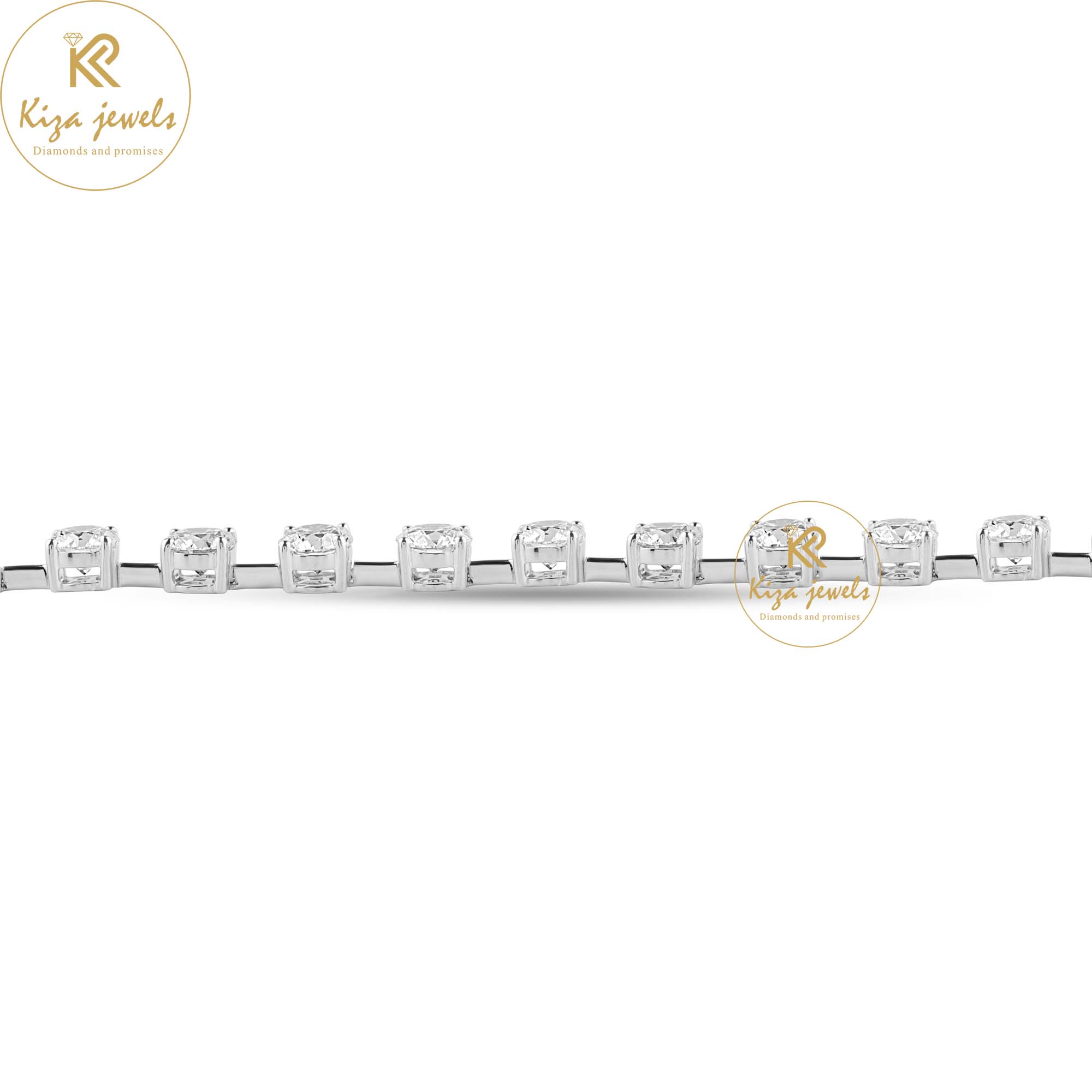 9.00 TDW Round Cut Diamond Slider Bracelet